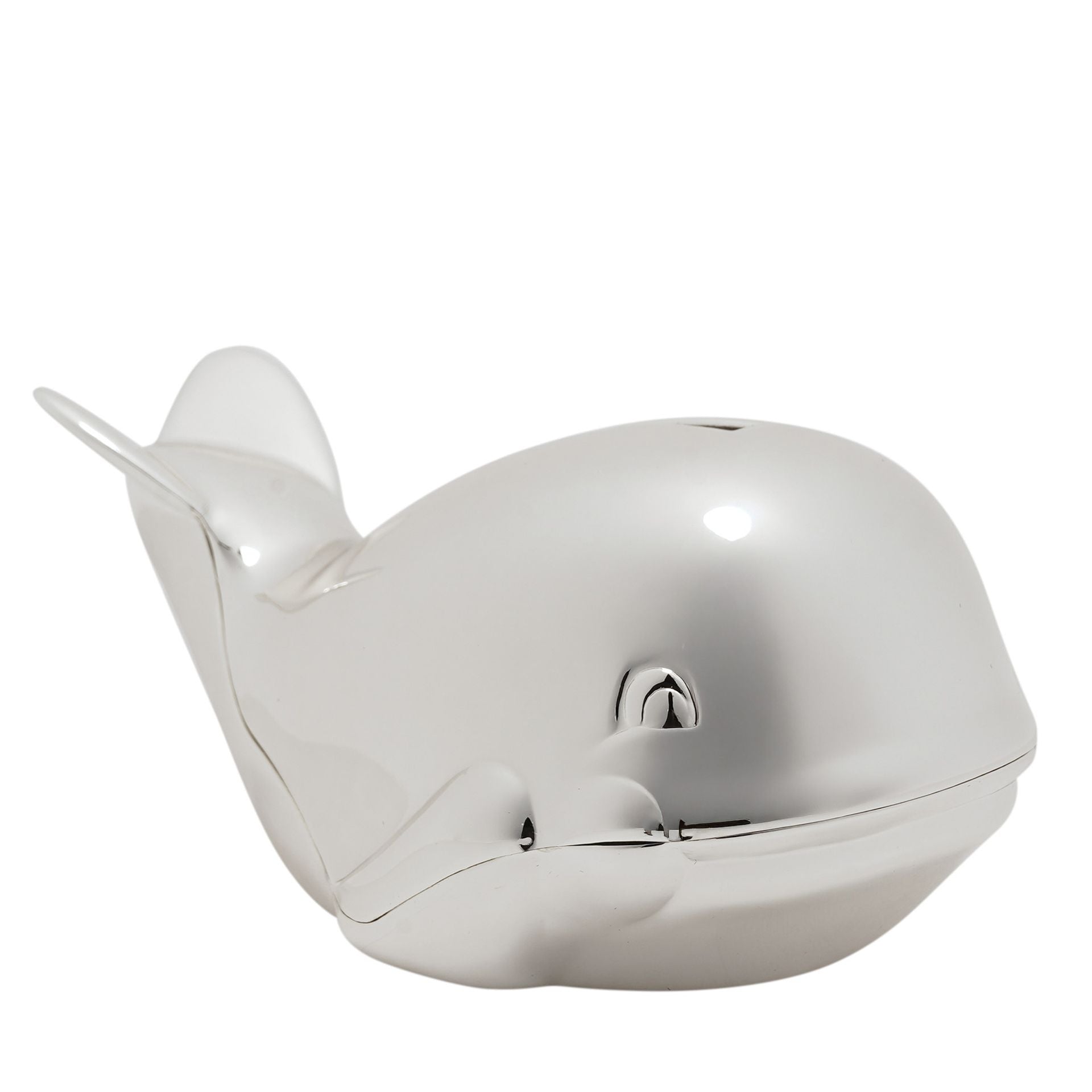 Bambino Silver Plated Whale Money Box