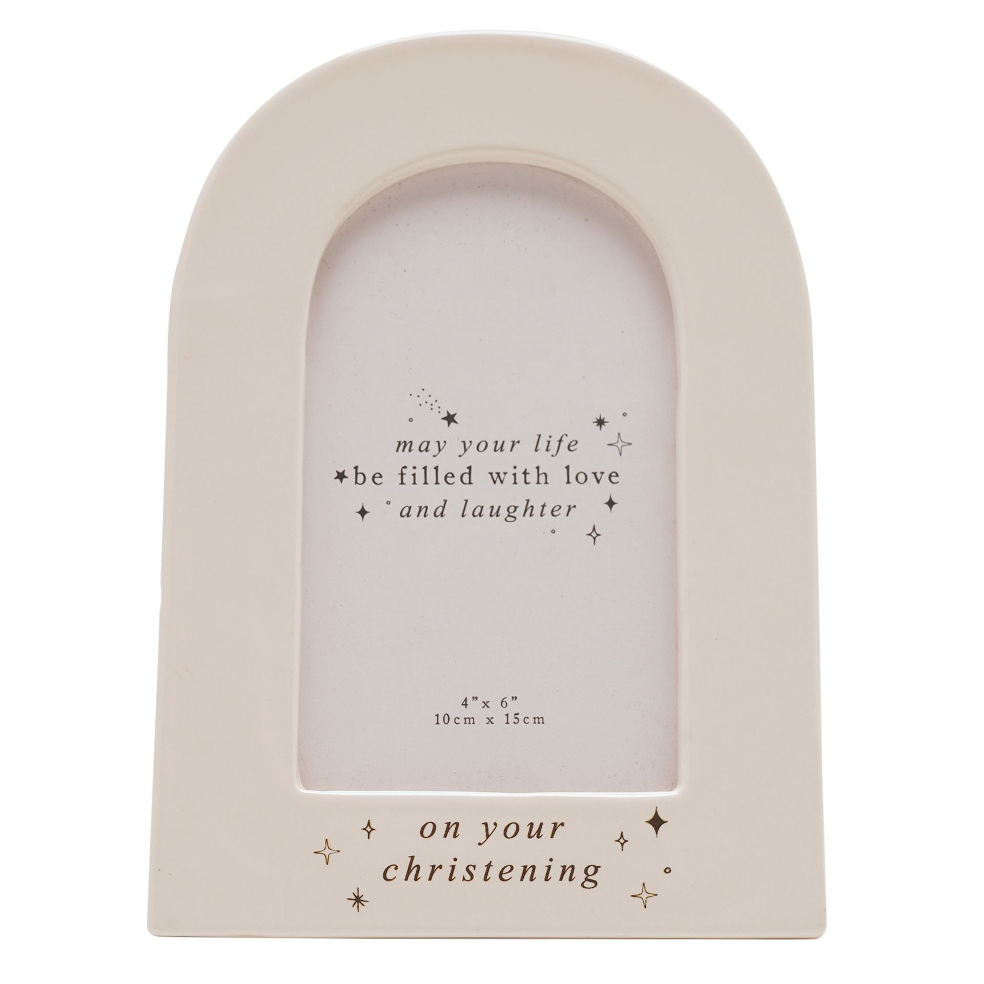 Bambino Arch Ceramic Frame 4" x 6" - Christening