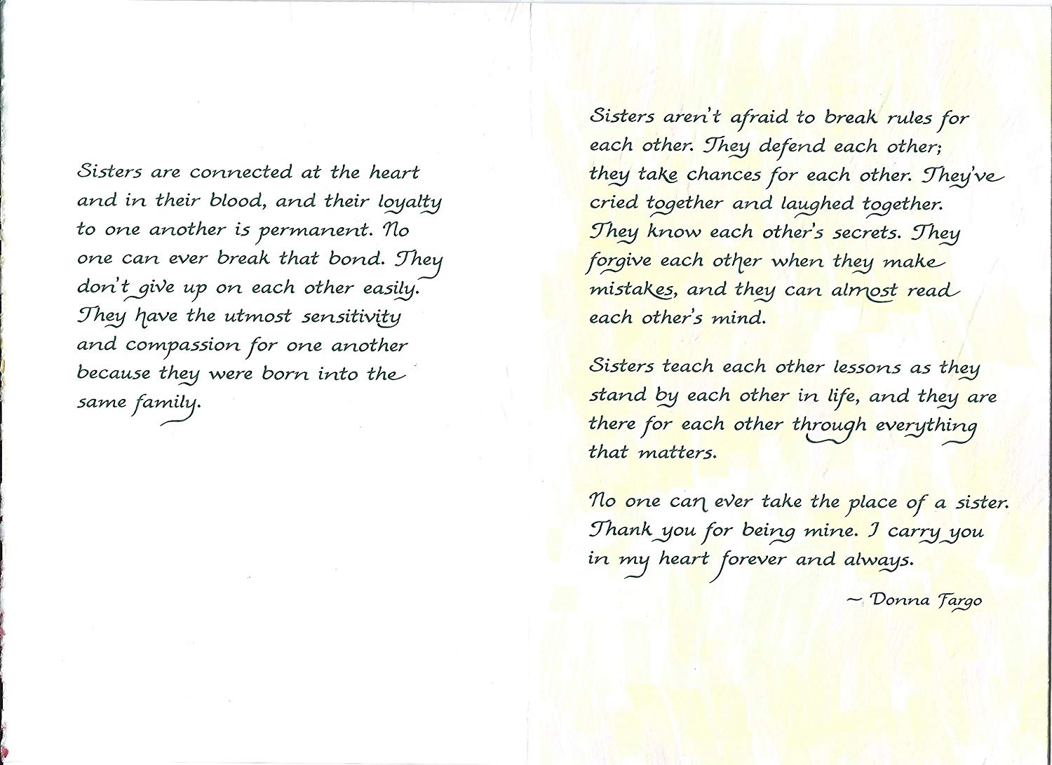 Sisters Carry Each Other In Their Hearts Card - Blue Mountain Arts