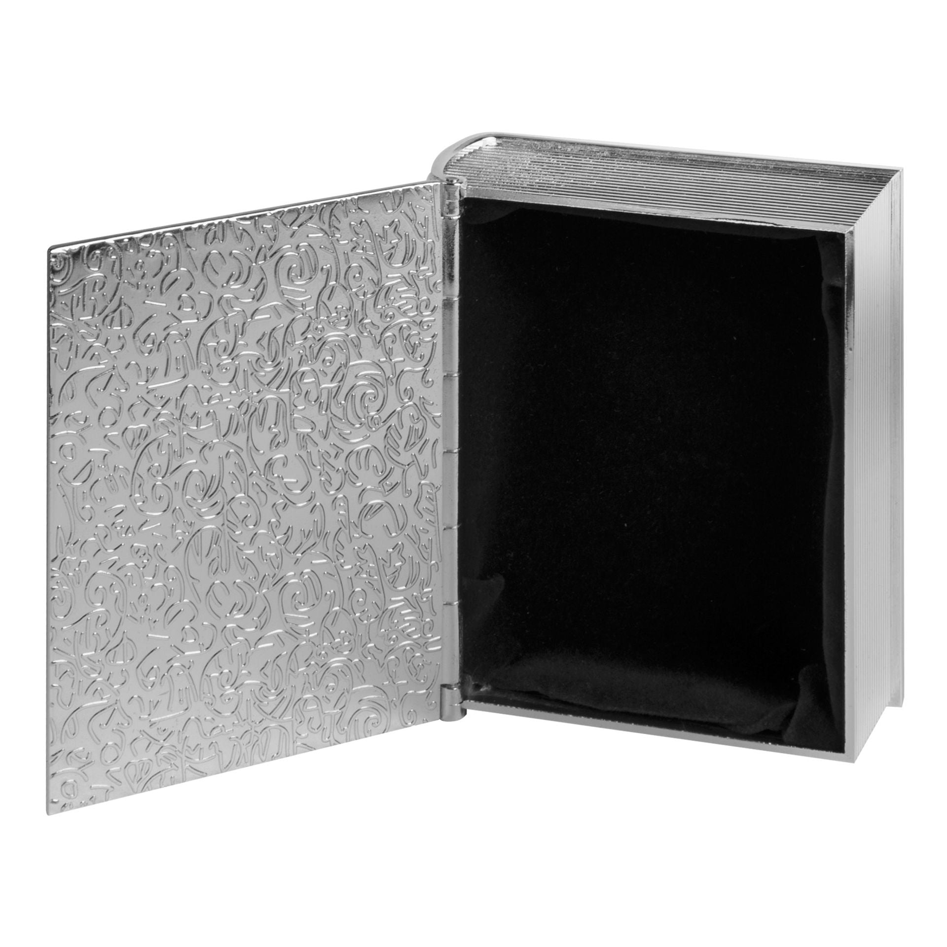 Silverplated & Cream Epoxy Trinket Box - Bible