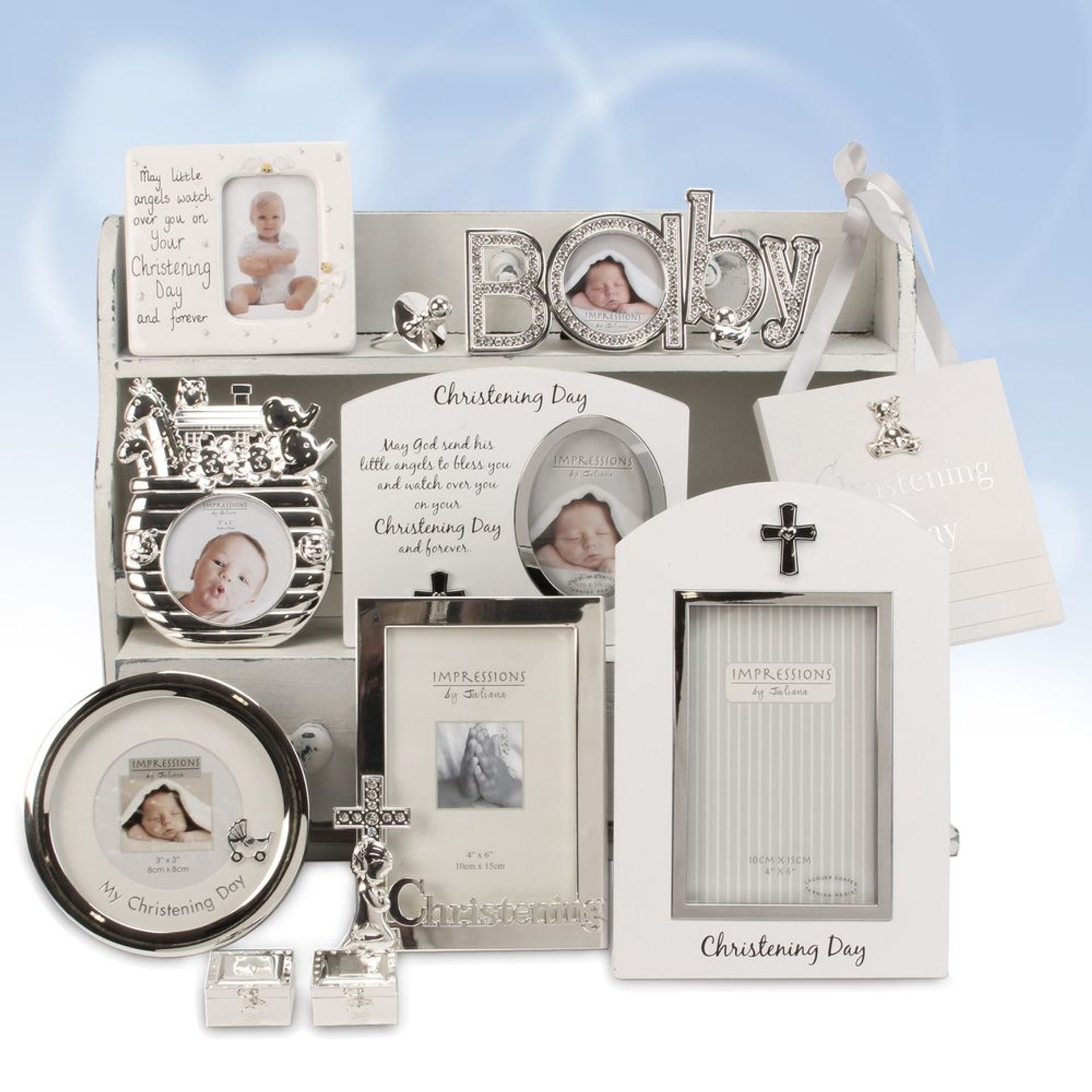 Christening Pearlised Photo Frame 6" x 4"