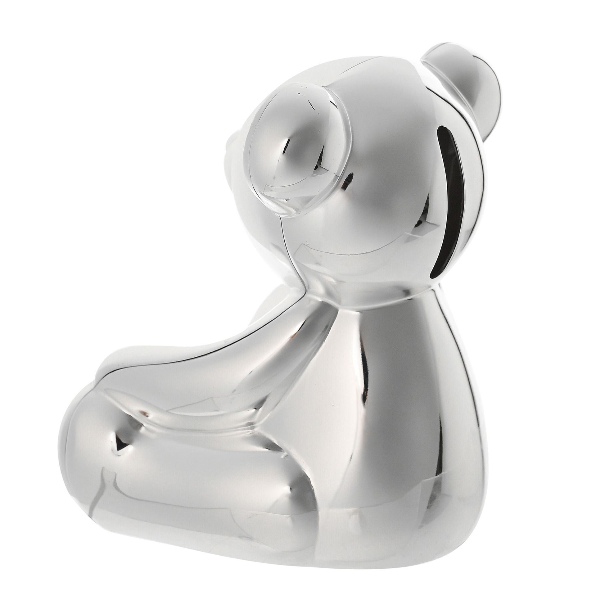 Bambino Silver Plated Teddy Bear Money Box