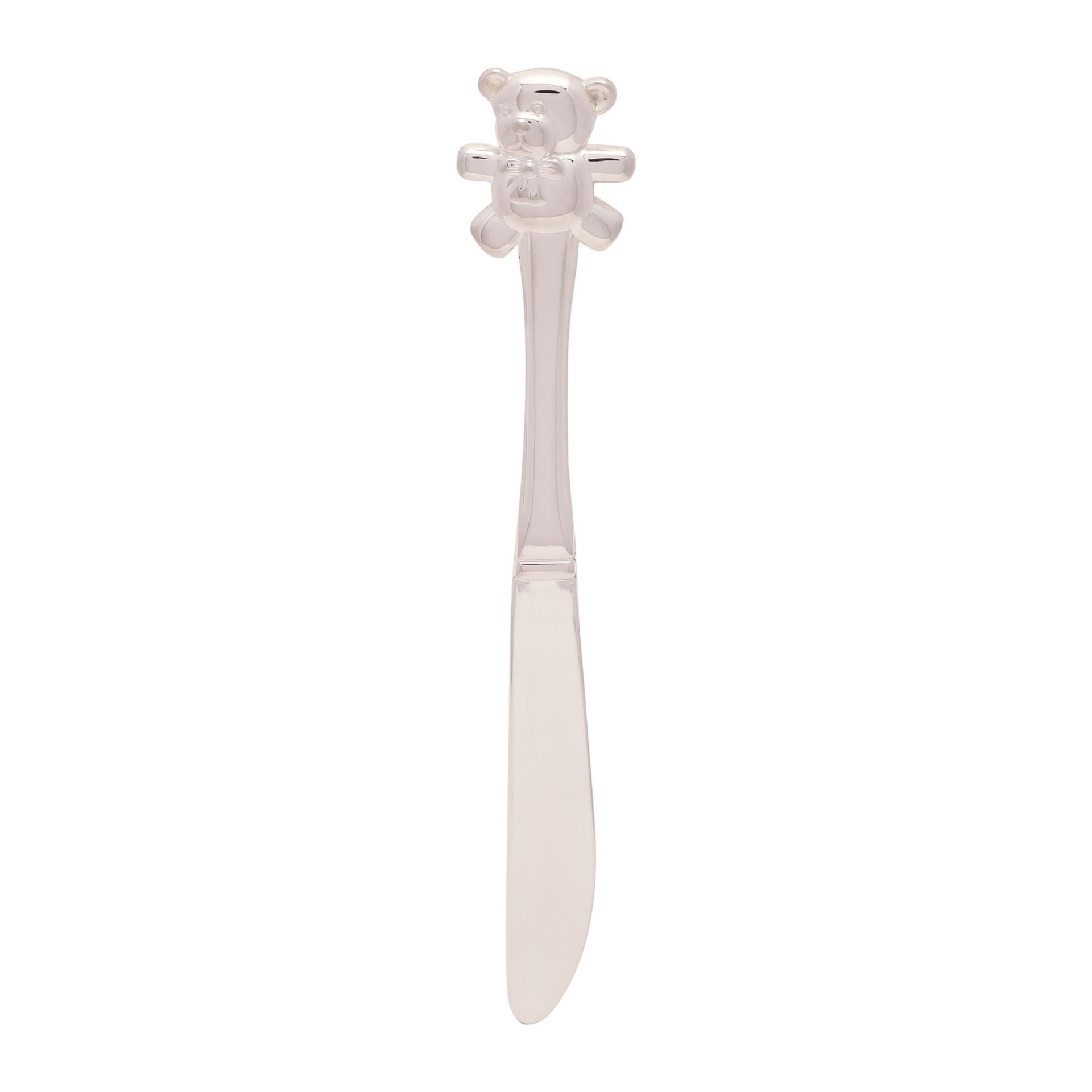 Silverplated Knife, Fork & Spoon Set with Teddy Tops *(96/24)