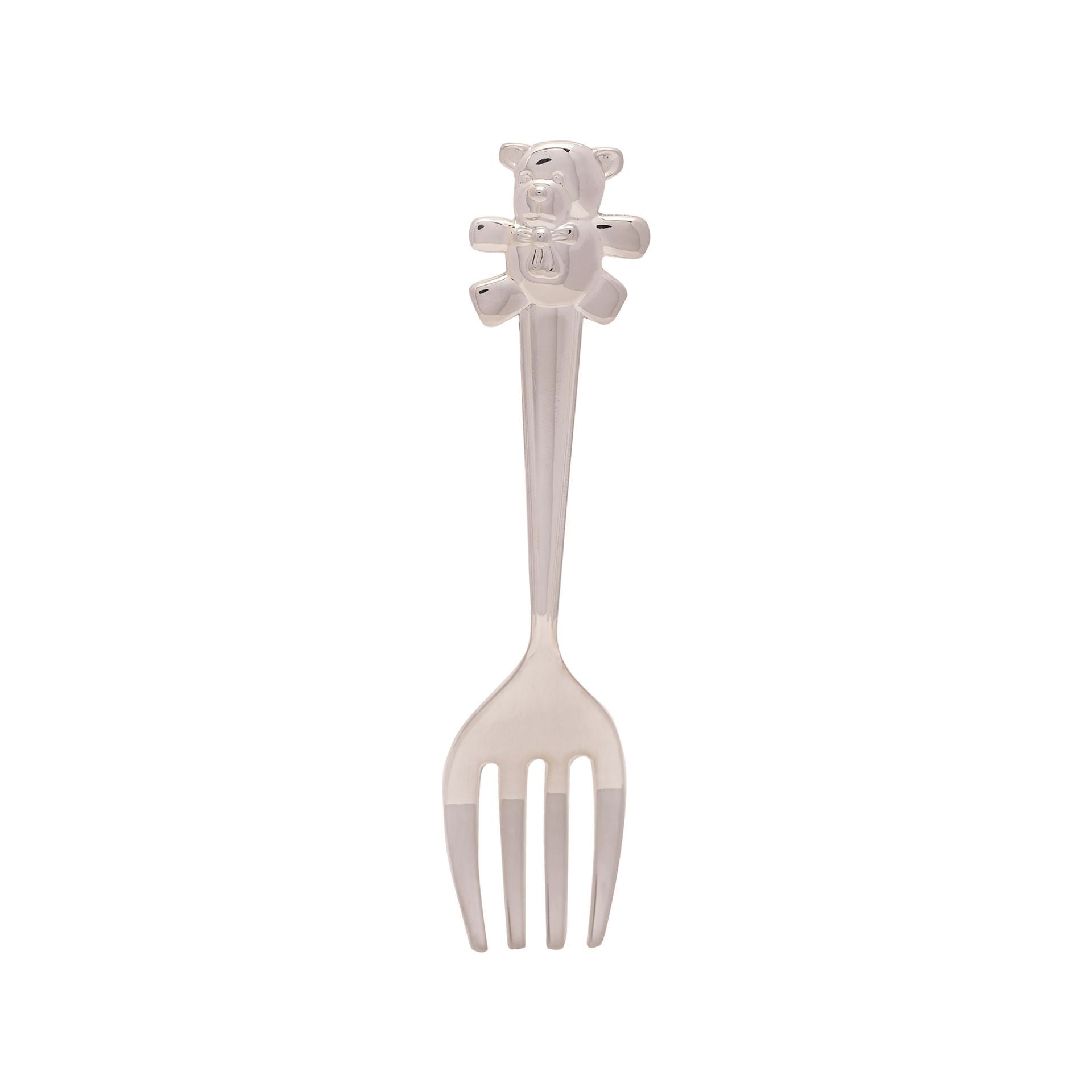 Silverplated Knife, Fork & Spoon Set with Teddy Tops *(96/24)