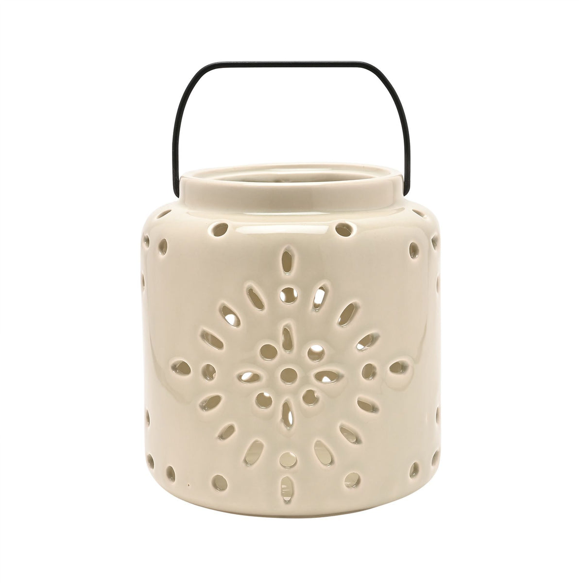 Country Living Ceramic Lantern - Stone