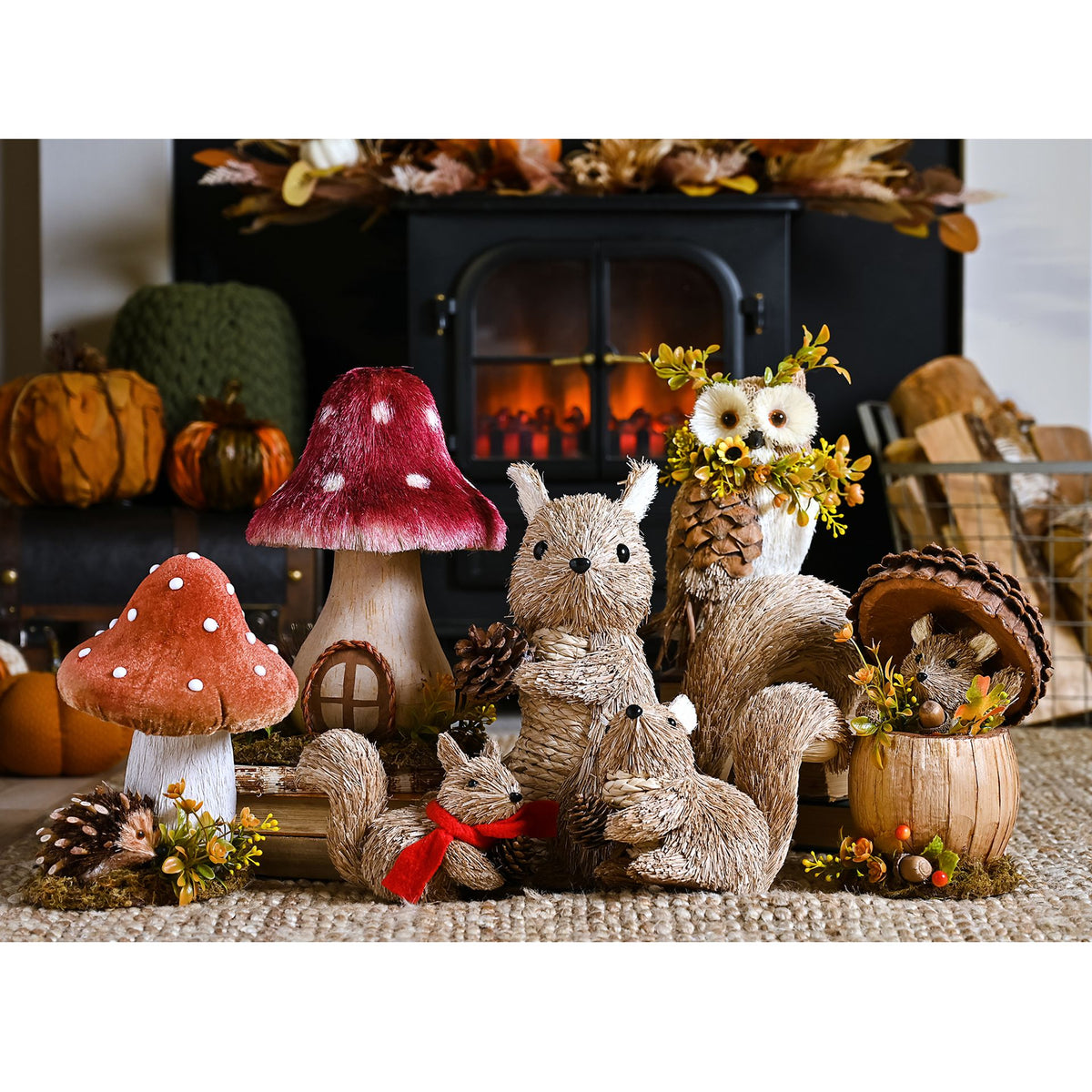 Country Living Natural Handmade Sitting Squirrel