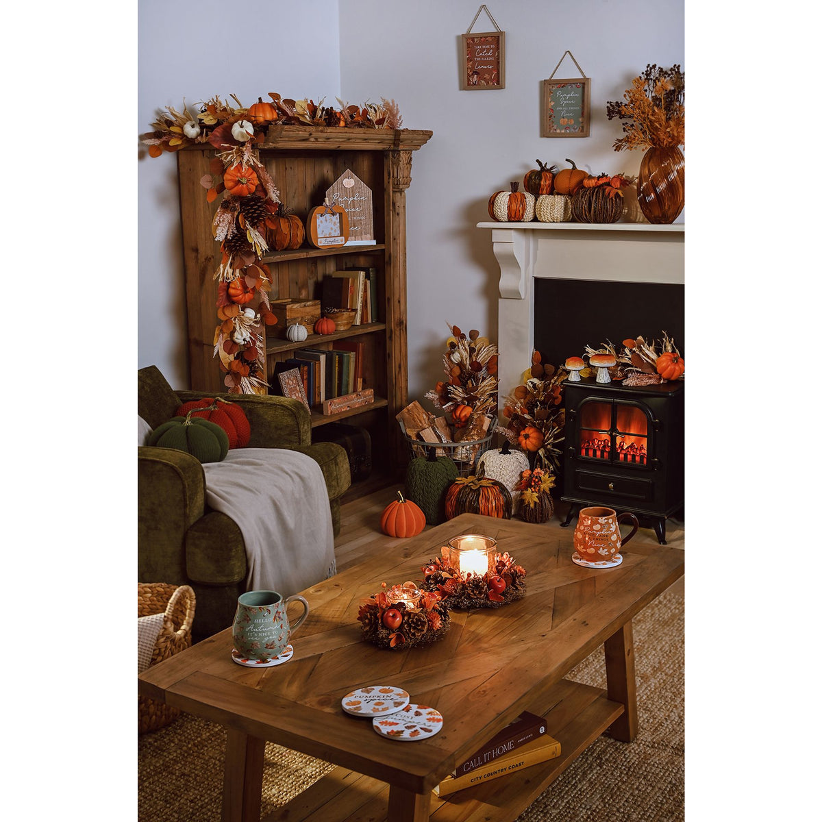 Country Living Pumpkin Doorstop - Rust