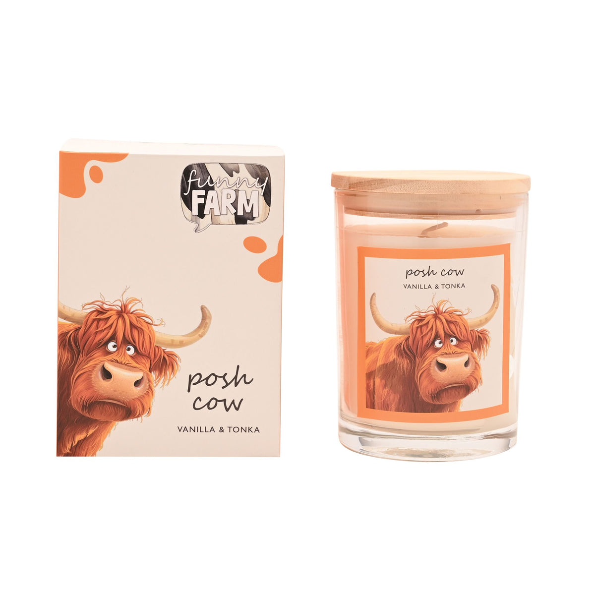The Funny Farm Candle 250g - "Posh Cow"