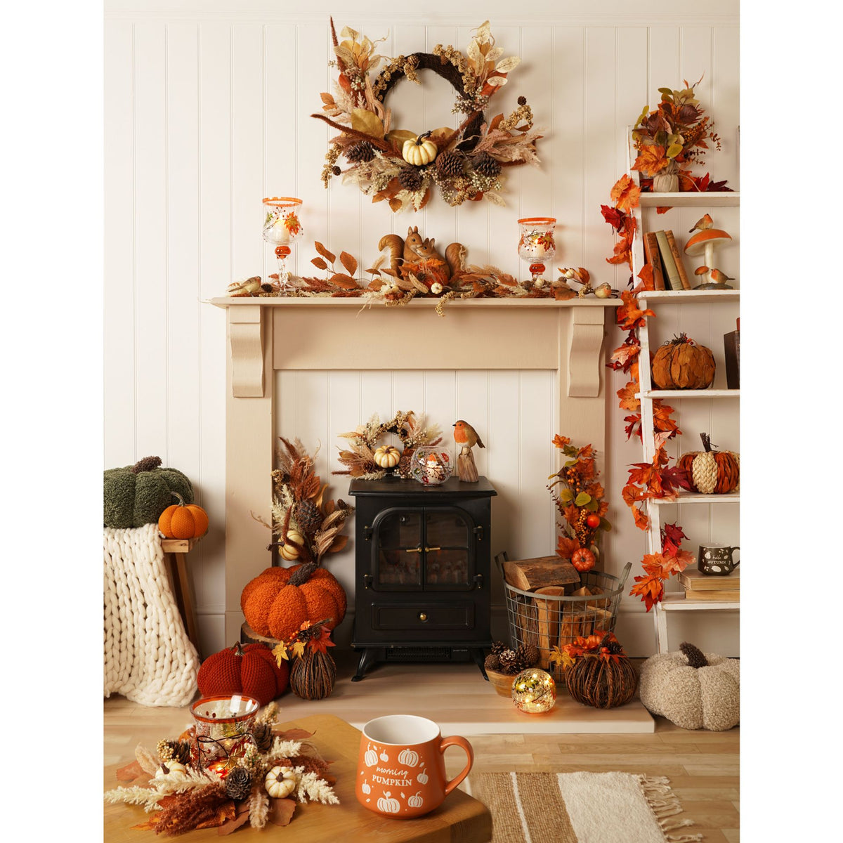 Country Living Pumpkin Cushion - Orange