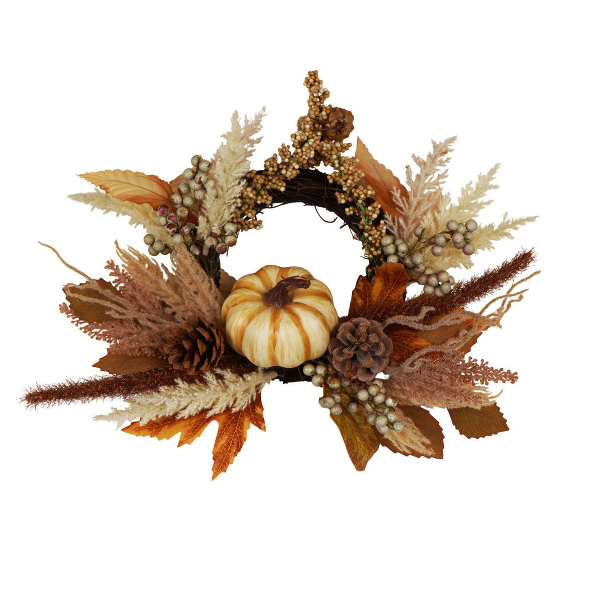 Country Living Neutral Pumpkin Mini Wreath