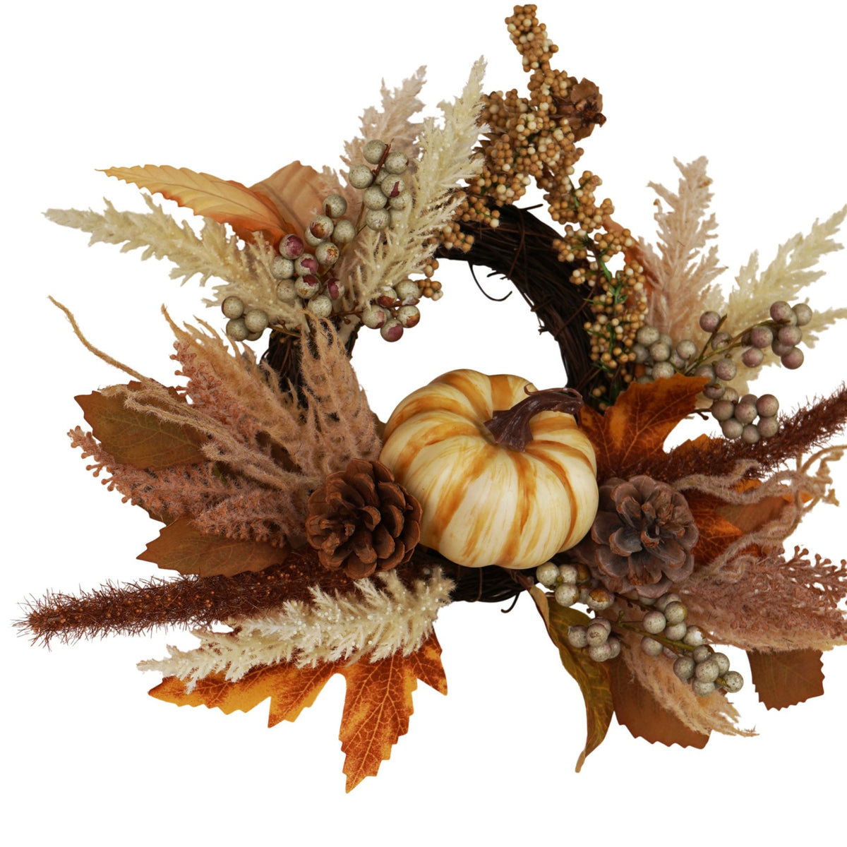 Country Living Neutral Pumpkin Mini Wreath
