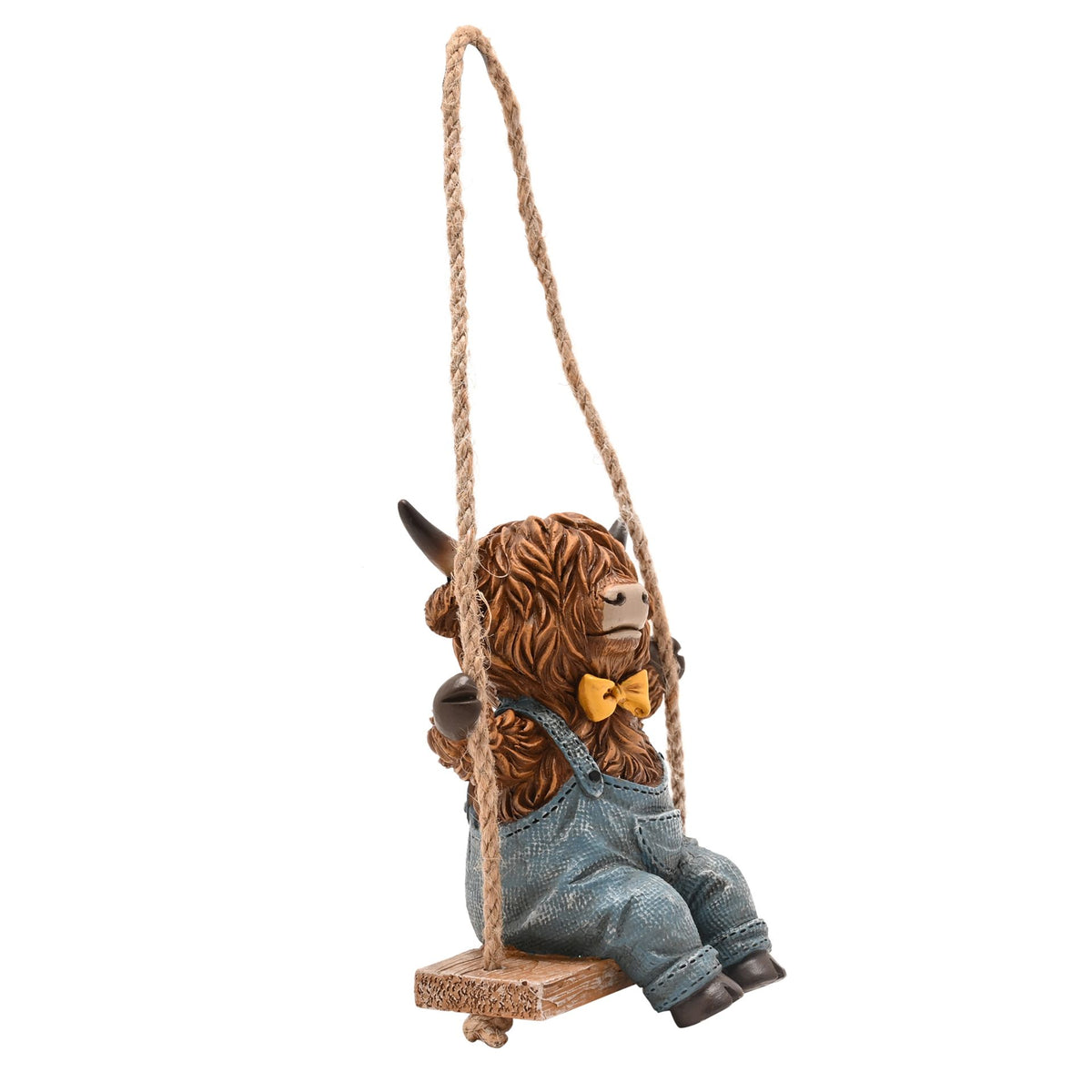 Country Living Highland Cow On A Swing