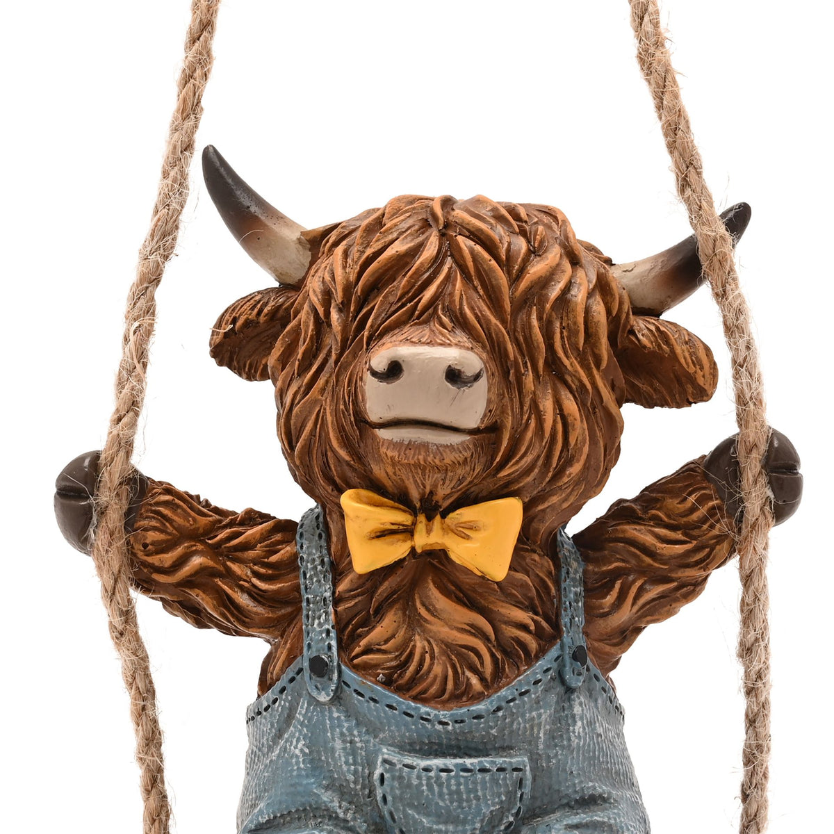 Country Living Highland Cow On A Swing