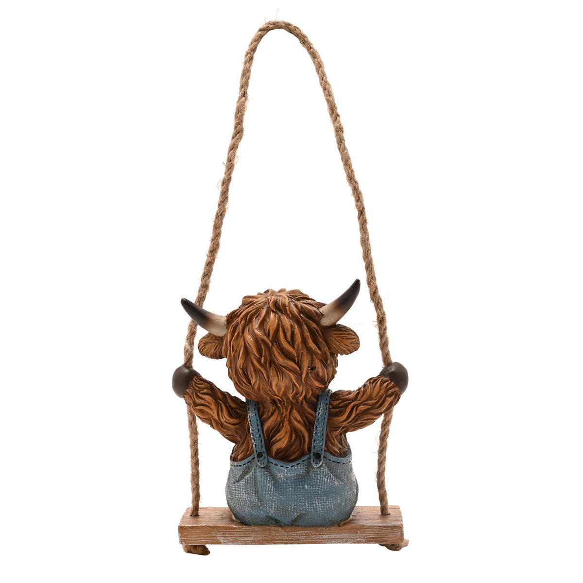 Country Living Highland Cow On A Swing