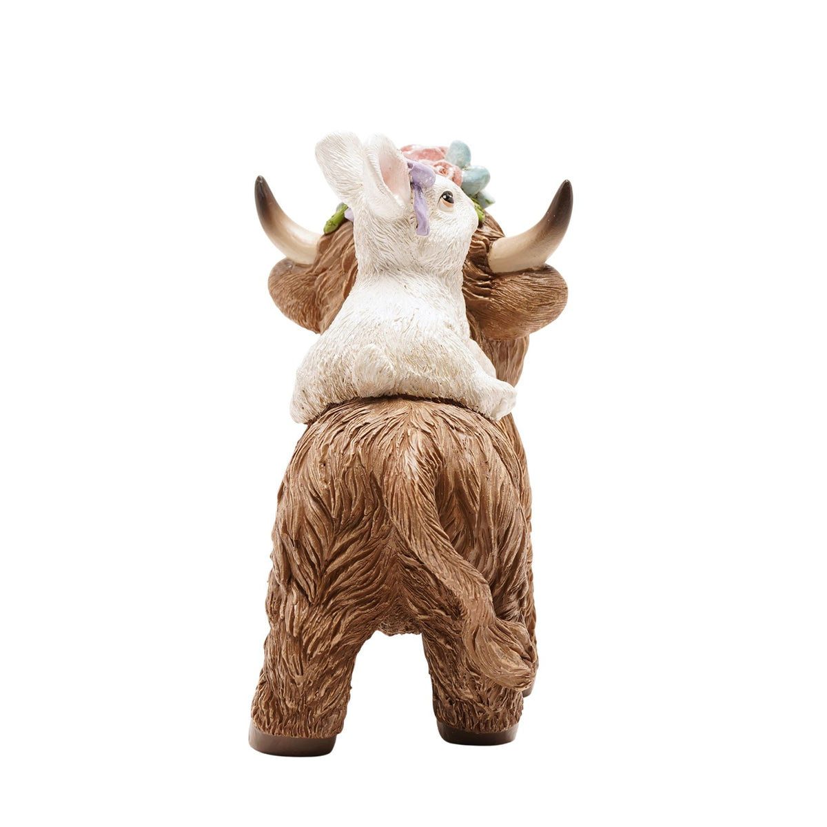 Country Living Spring Bunny Riding Highland Cow