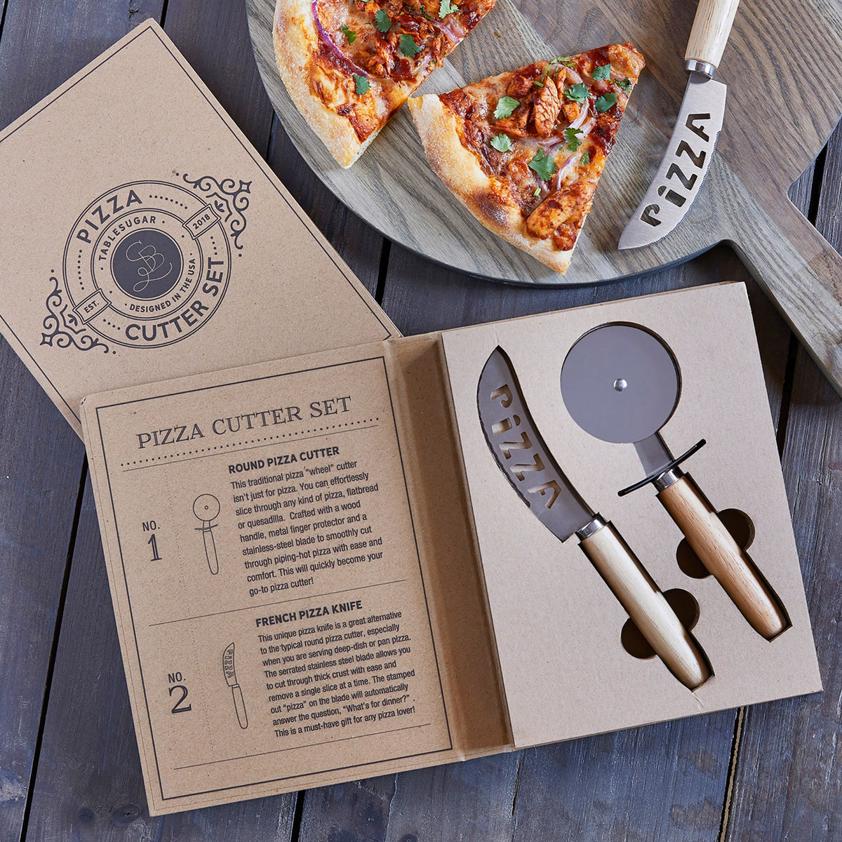 Santa Barbara Pizza Cutter Gift Set