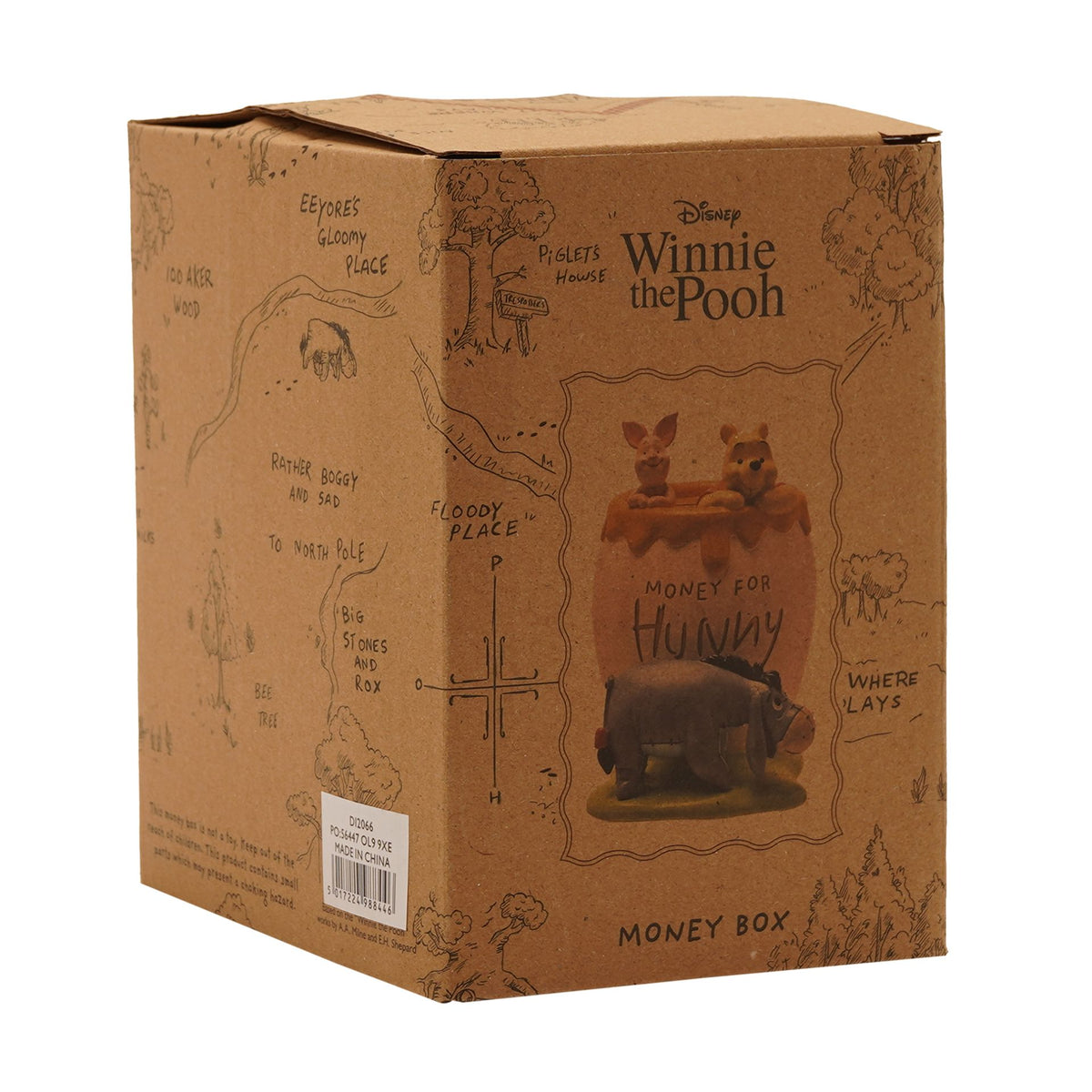 Disney Winnie The Pooh Resin Money Bank 'Money for Hunny'