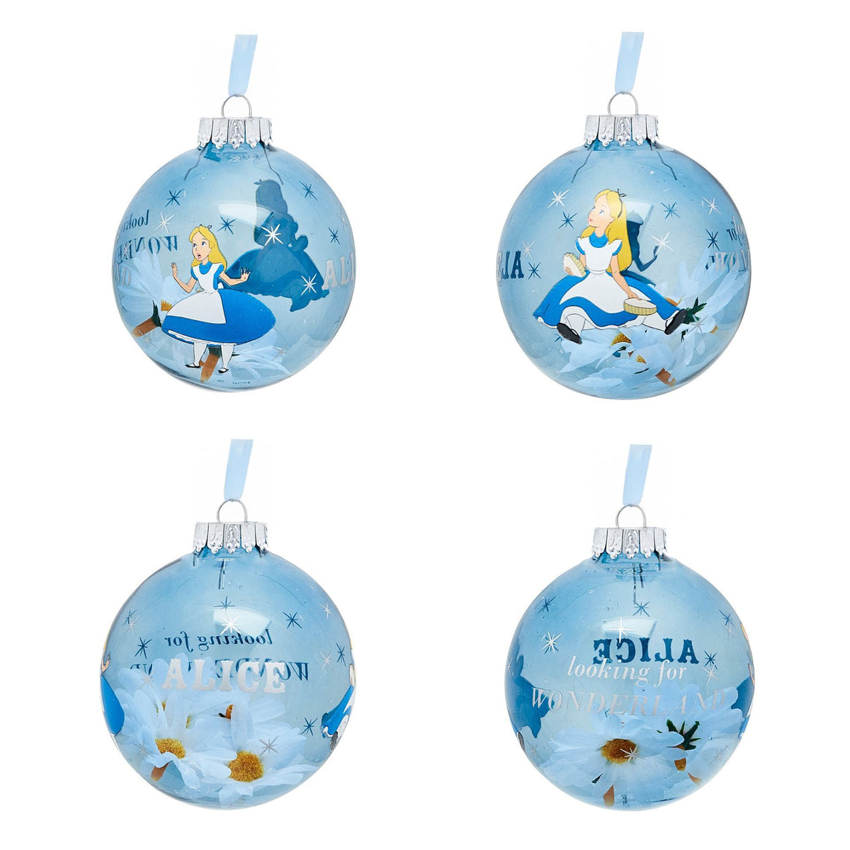 Disney Set of 7 Baubles - Alice In Wonderland