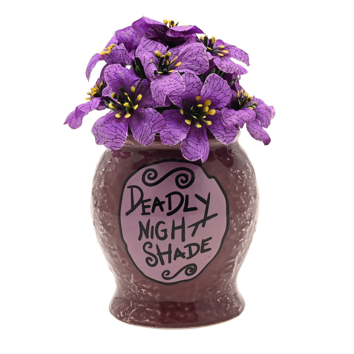 Disney Nightmare Before Christmas Planter with Faux Plant - Deadly Nightshade