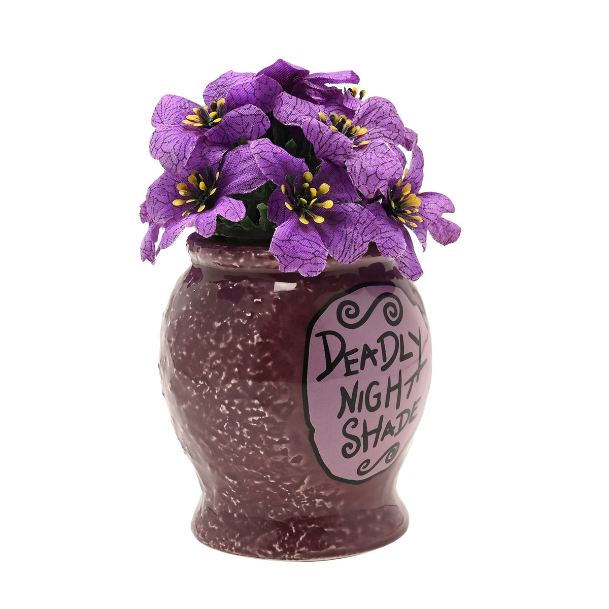 Disney Nightmare Before Christmas Planter with Faux Plant - Deadly Nightshade