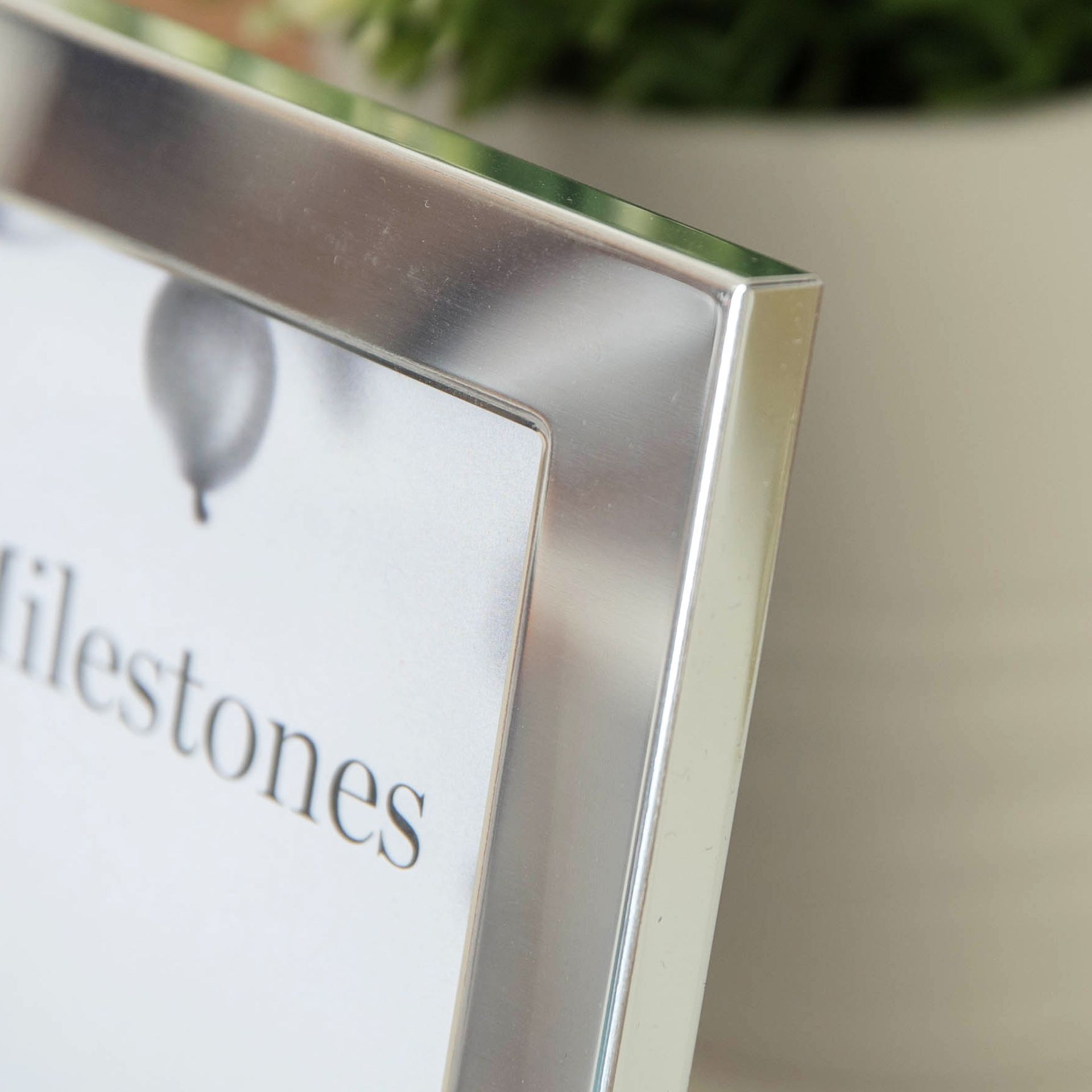Milestones Aluminium Photo Frame with 3D Number 6" x 4" - 30