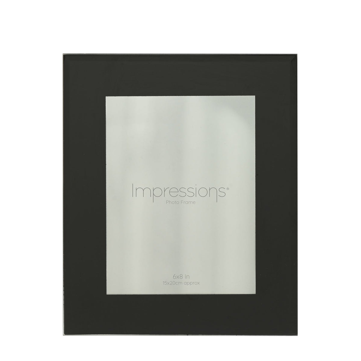 Photo Frame Black Glass Plain Design 6" x 8" *(18/24)*