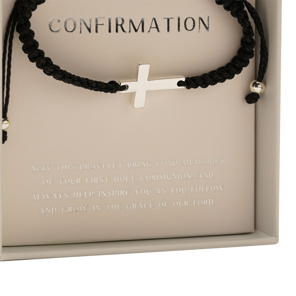 Faith & Hope Rope Bracelet Cross - Confirmation