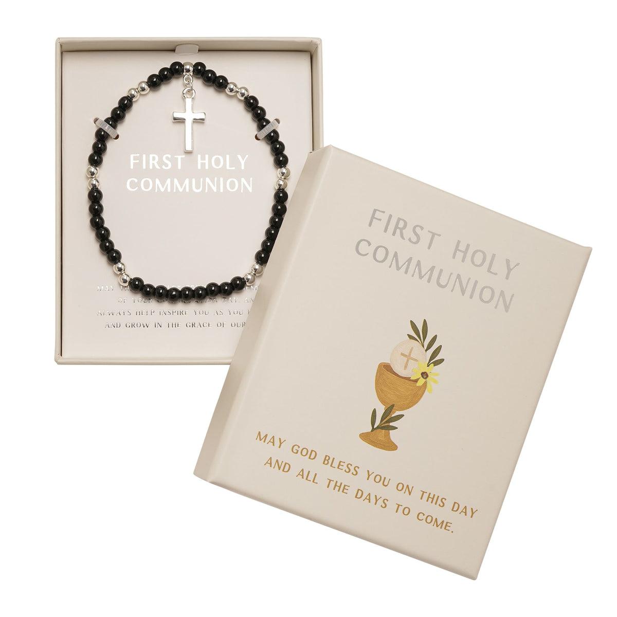 Faith & Hope Beaded Bracelet Cross - Communion