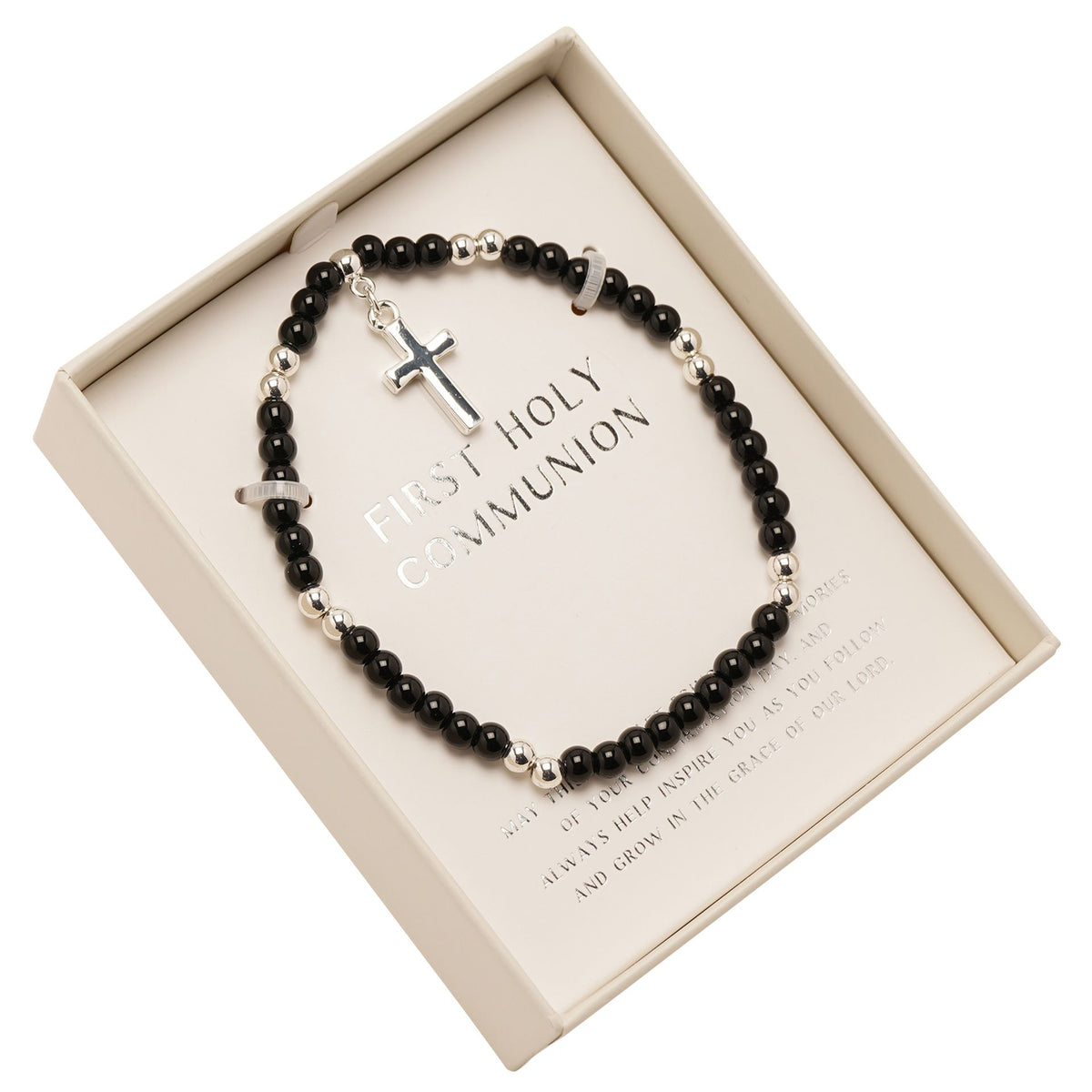 Faith & Hope Beaded Bracelet Cross - Communion