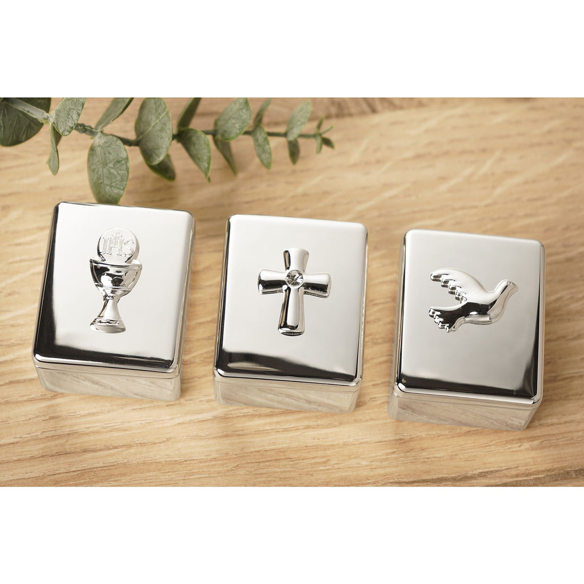 Faith & Hope Keepsake Box Silver Cross