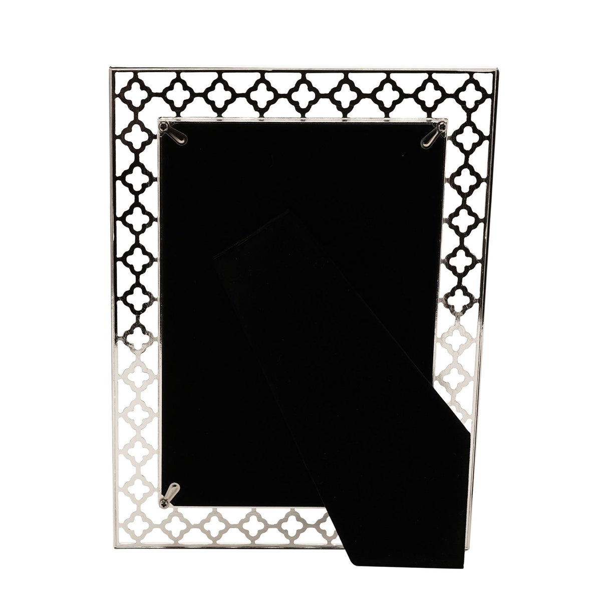 Impressions Lattice Cut Metal Plated Silver Photo Frame 5" x 7"