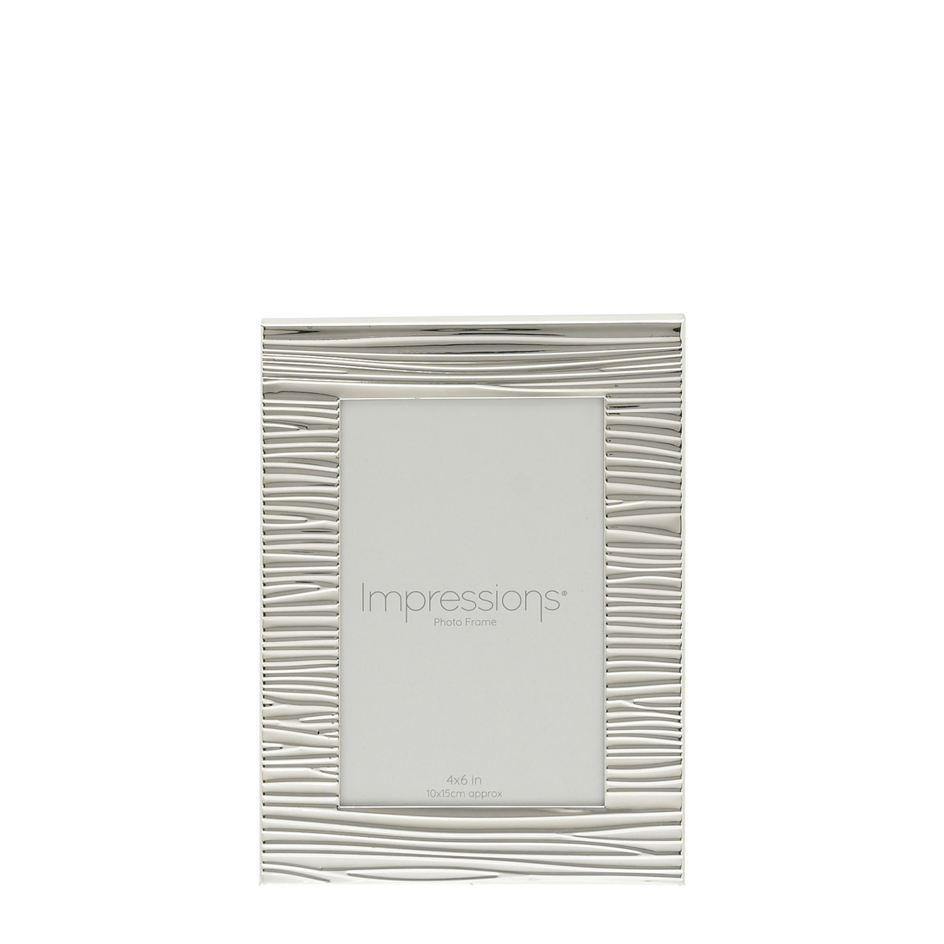 Impressions Ripple Texture Silverplated Frame 4" x 6"