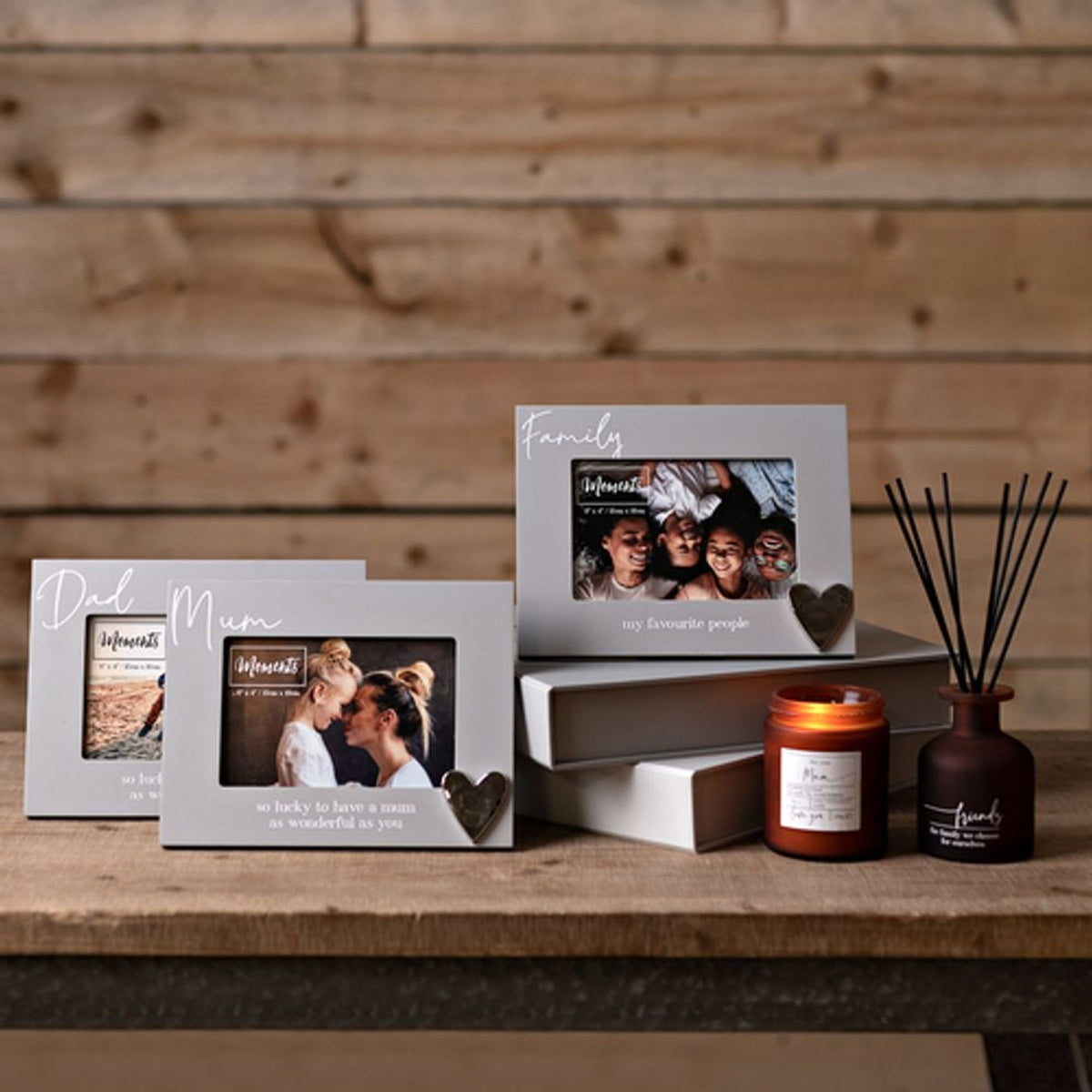 Moments Wooden Photo Frame with Heart 6" x 4" - Dad