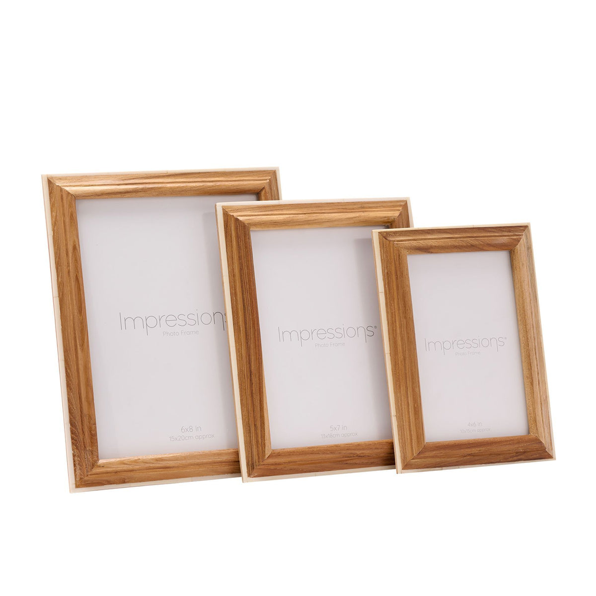 Impressions Wooden Photo Frame with White Trim  4" x 6"