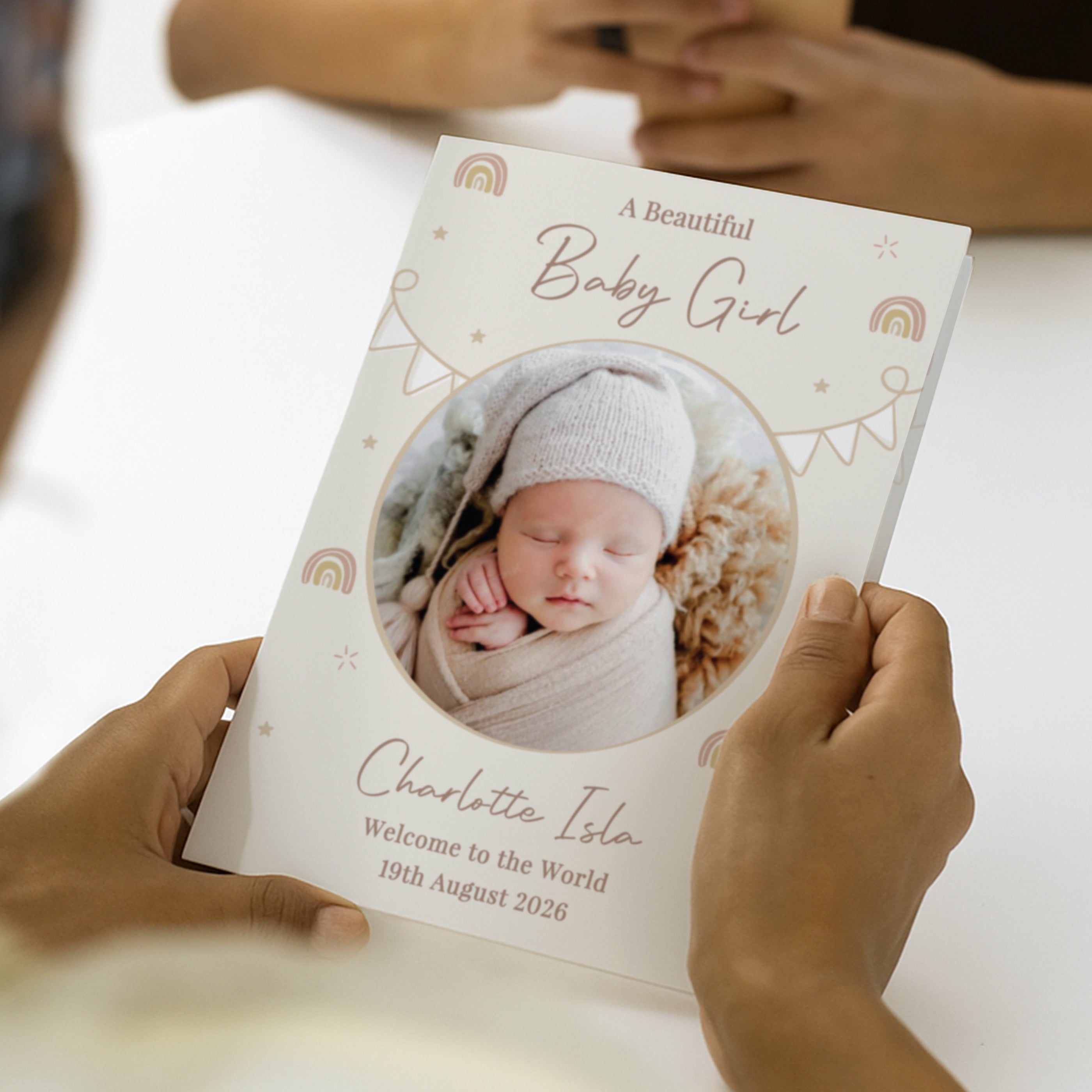 Personalised Photo Upload New Baby Card