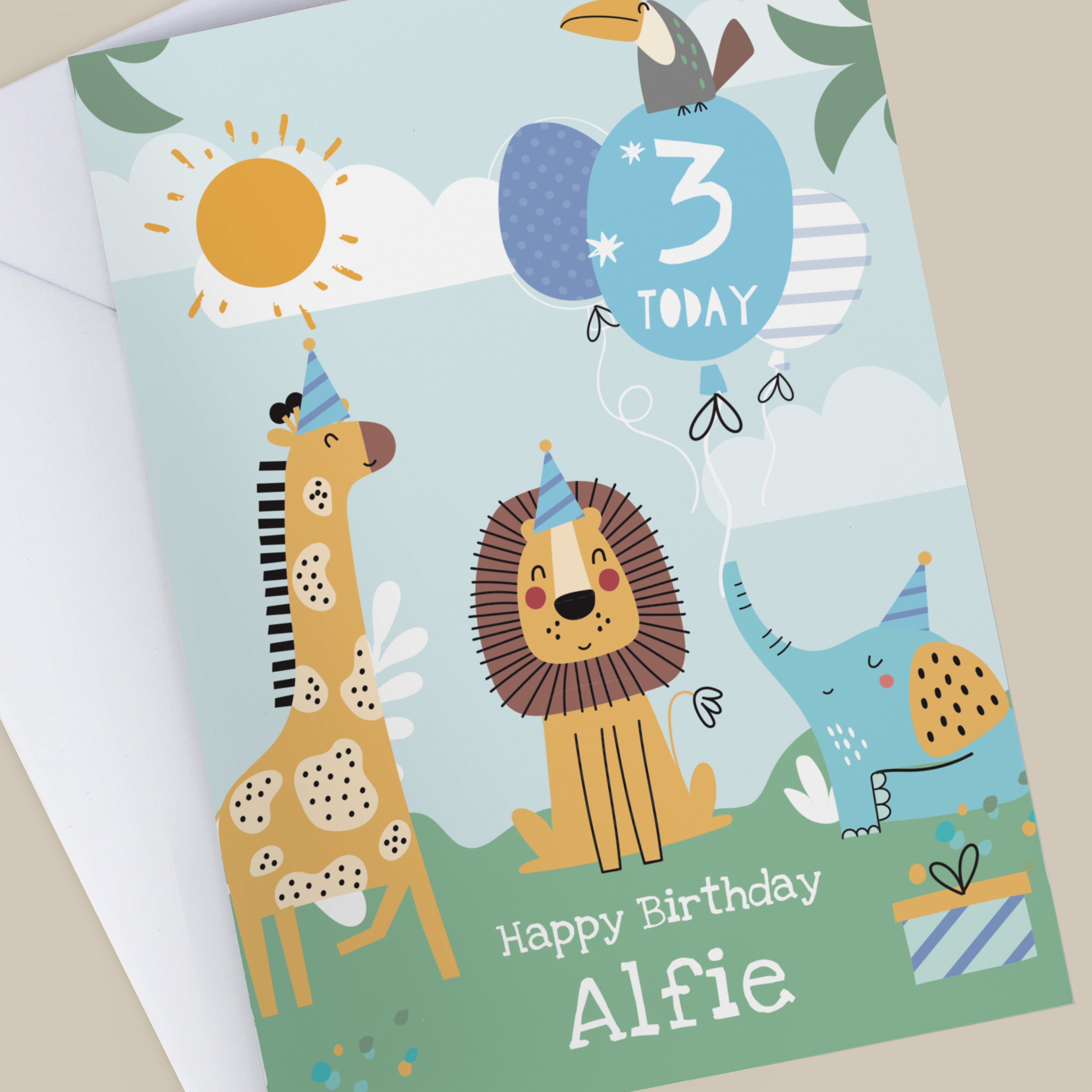 Personalised Animals Birthday Card