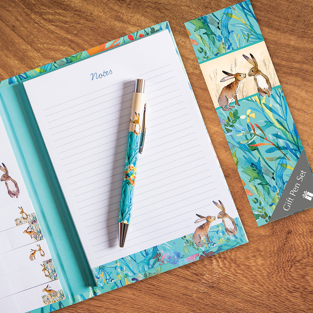 The Gifted Stationery Company - Pen Set Gifts - Kissing Hares