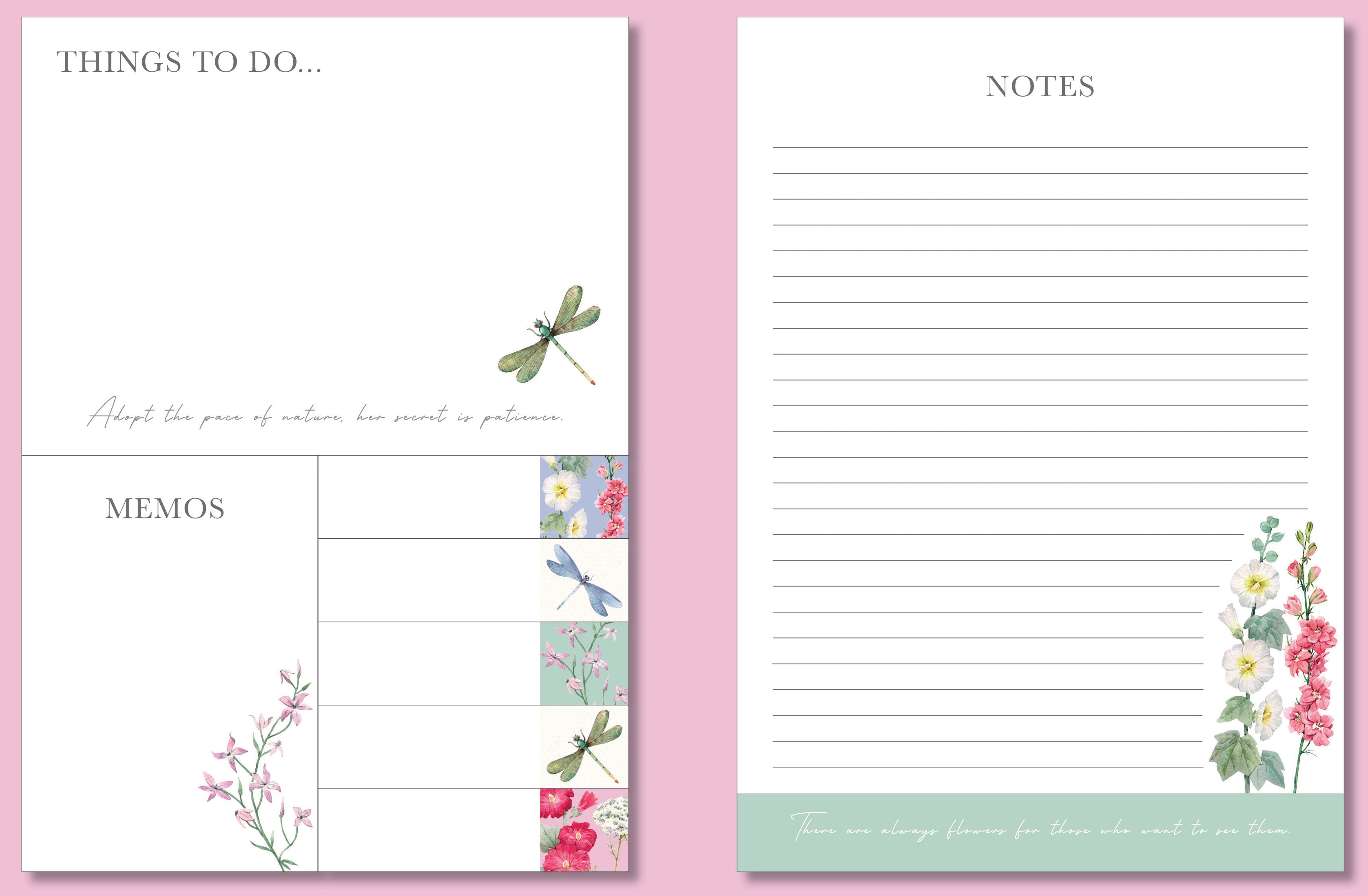 The Gifted Stationery Company - Sticky Notes Folder - Wild Harmony
