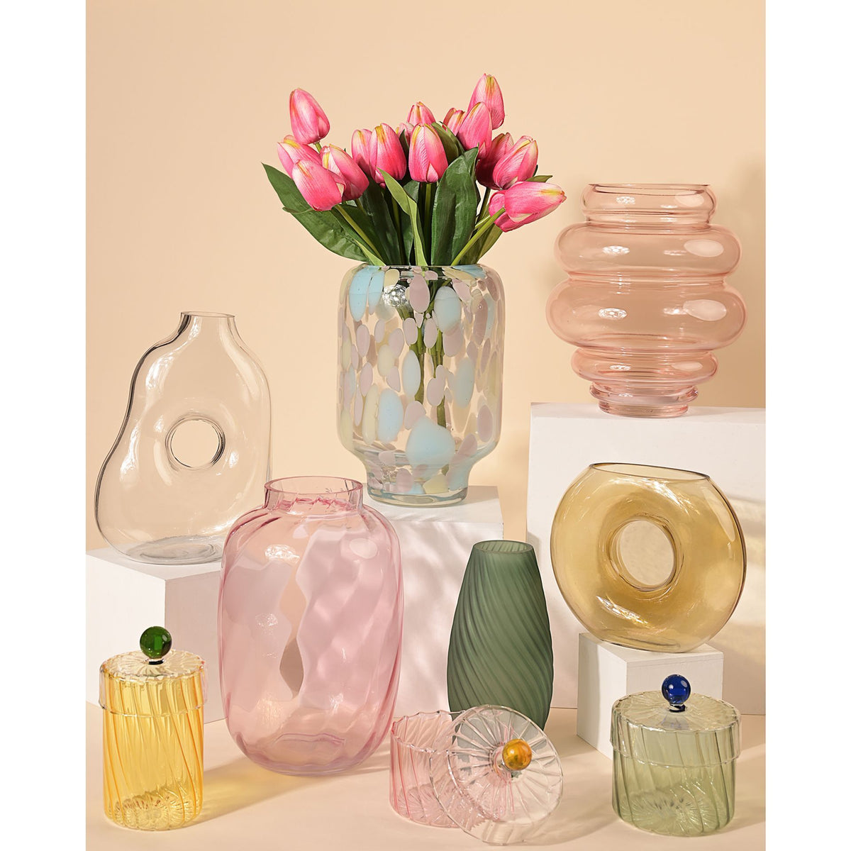 Hestia Handmade Coloured Glass Vase