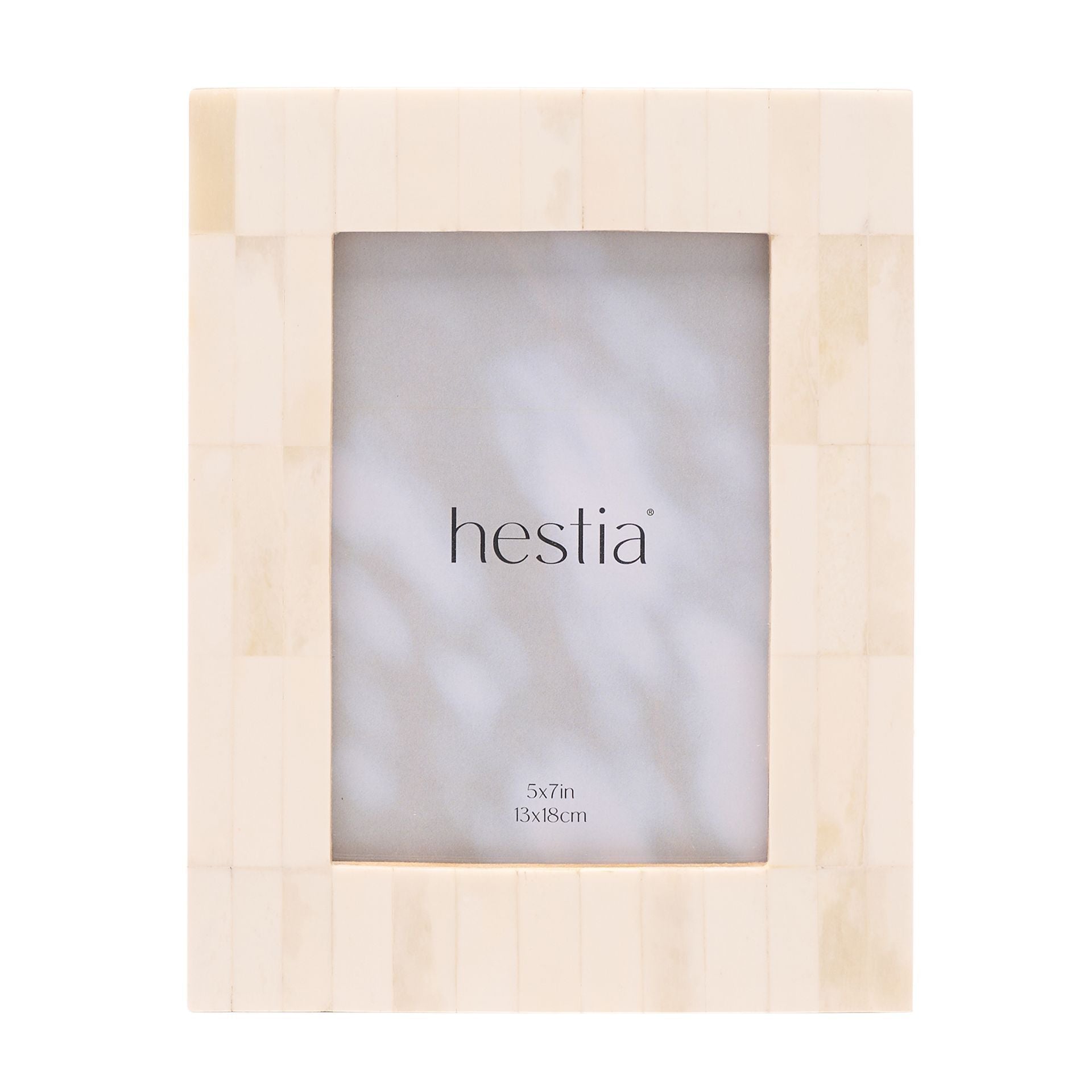 Hestia Wide Border White Bone Photo Frame 5" x 7"