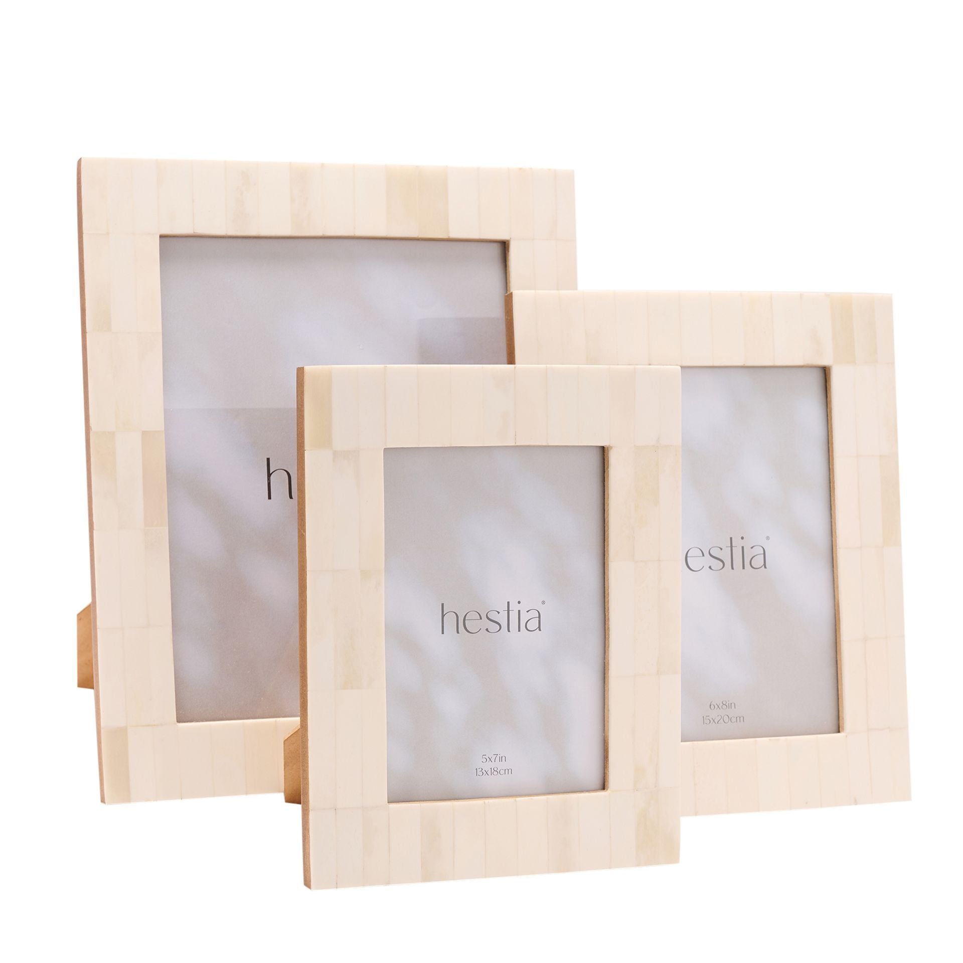 Hestia Wide Border White Bone Photo Frame 5" x 7"