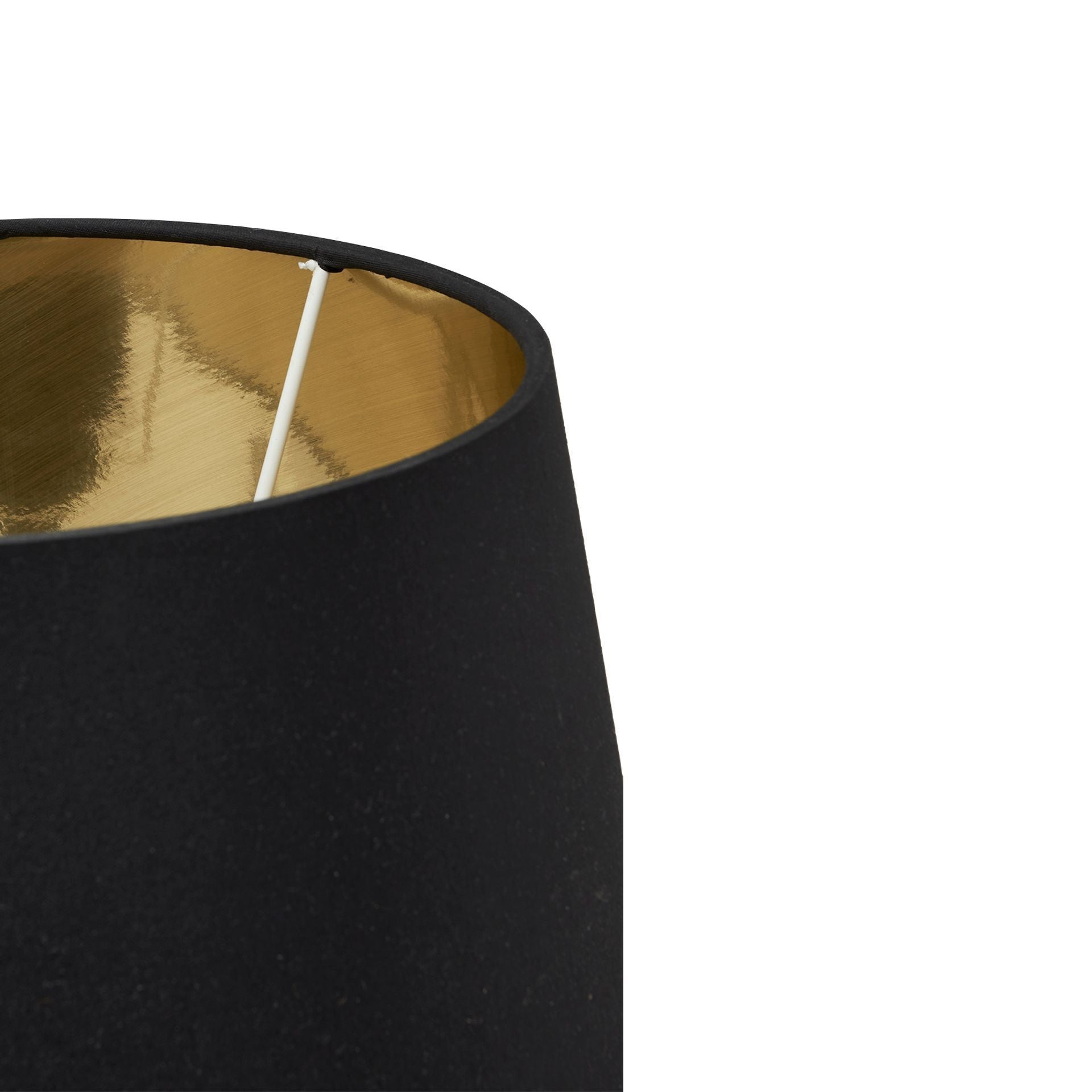 Hestia Ceramic Table Lamp Black & Gold 56cm
