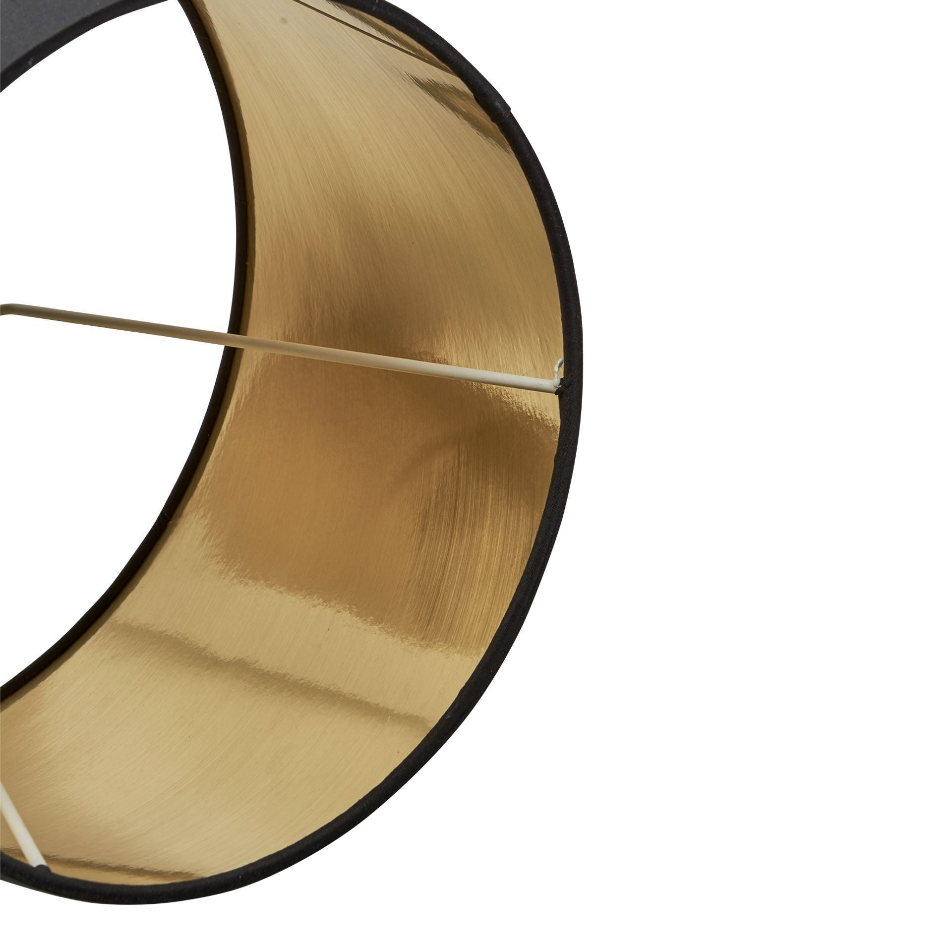 Hestia Ceramic Table Lamp Black & Gold 56cm