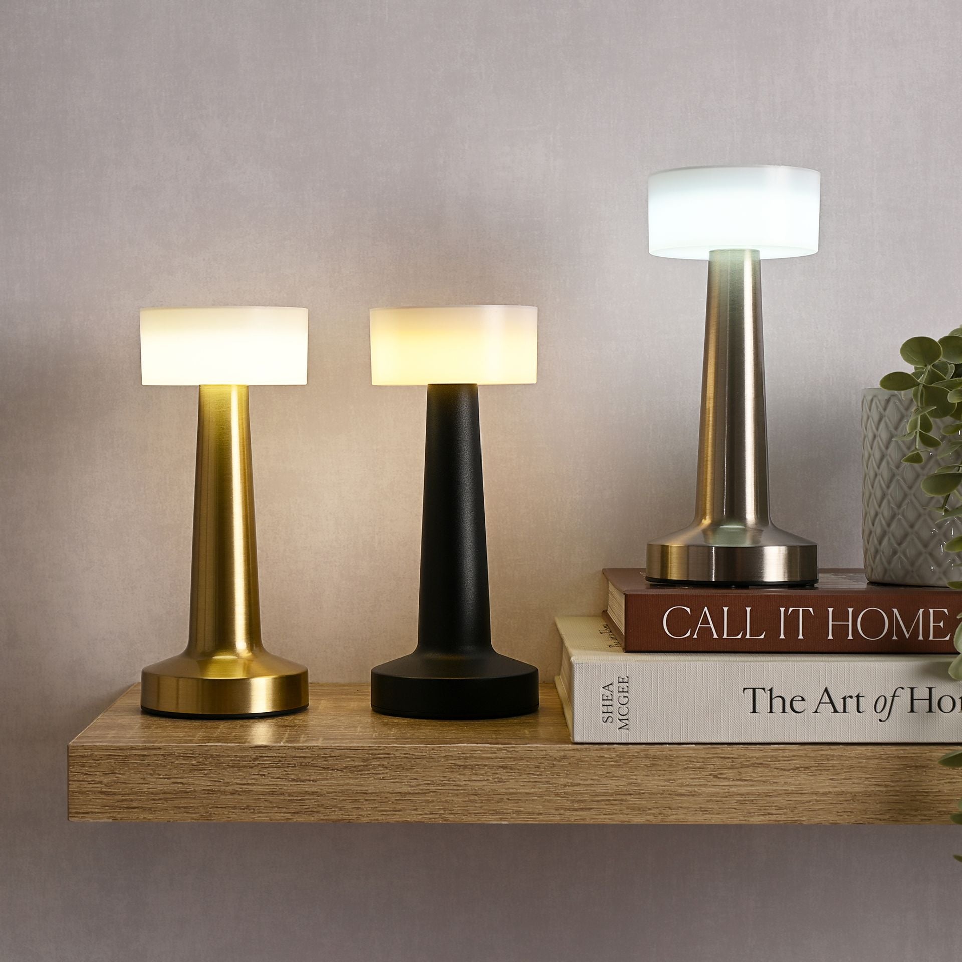 Hestia Bronze USB LED Touch Table Lamp