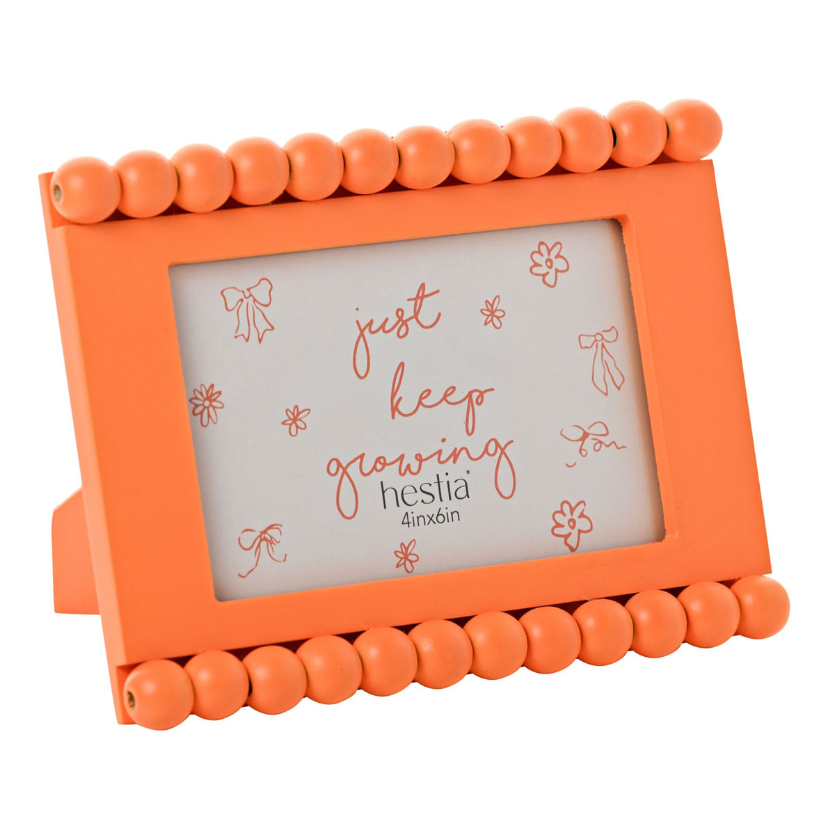 Hestia Beaded Frame 4" x 6" - Orange