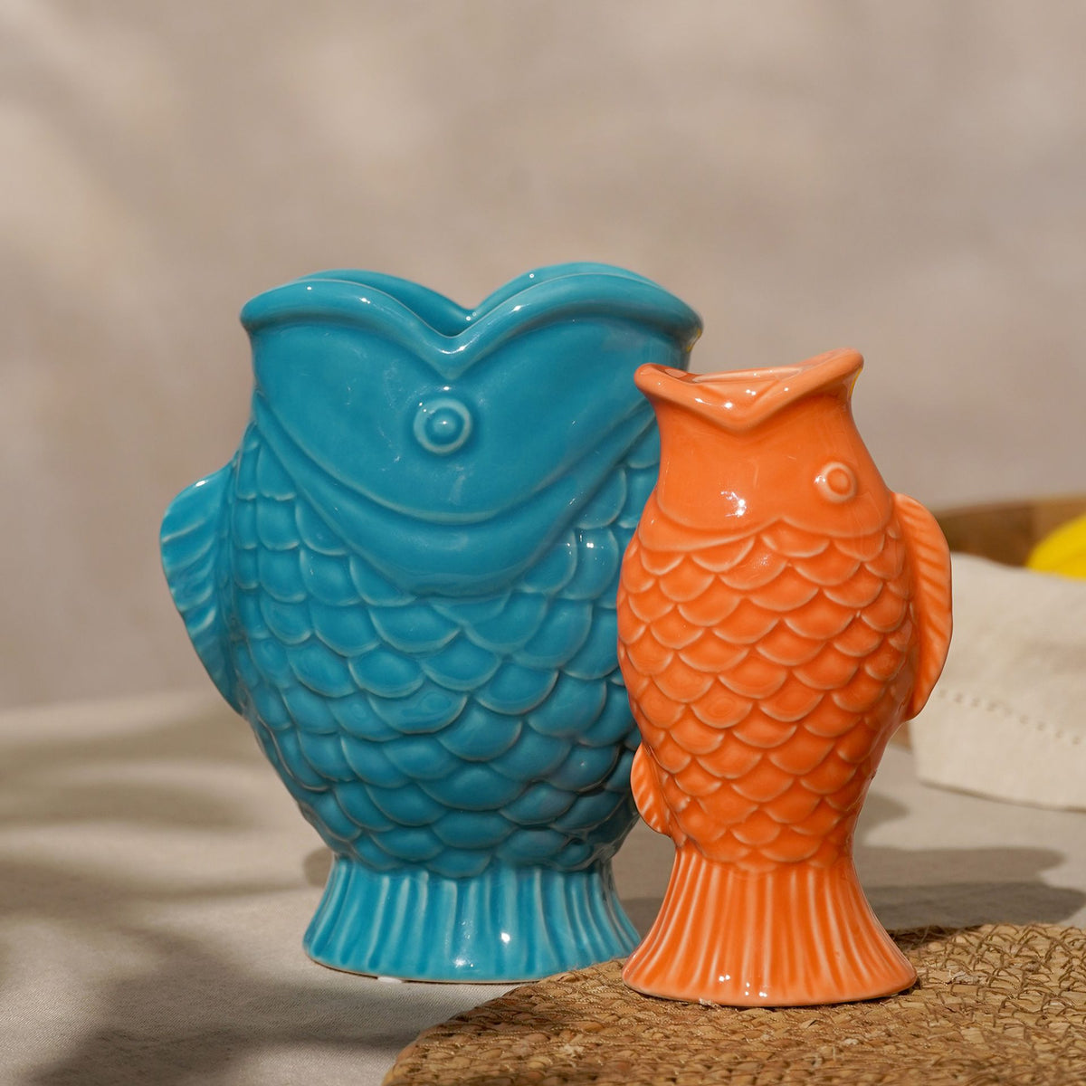 Hestia Carp Vase Light Blue