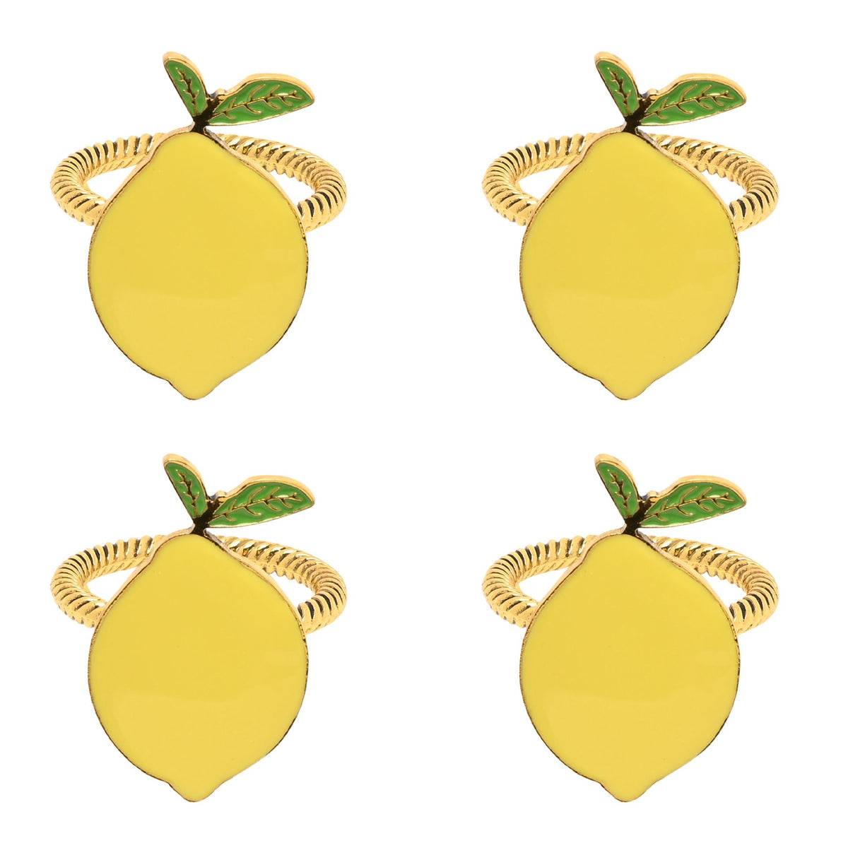 Hestia Set of 4 Lemon Napkin Rings