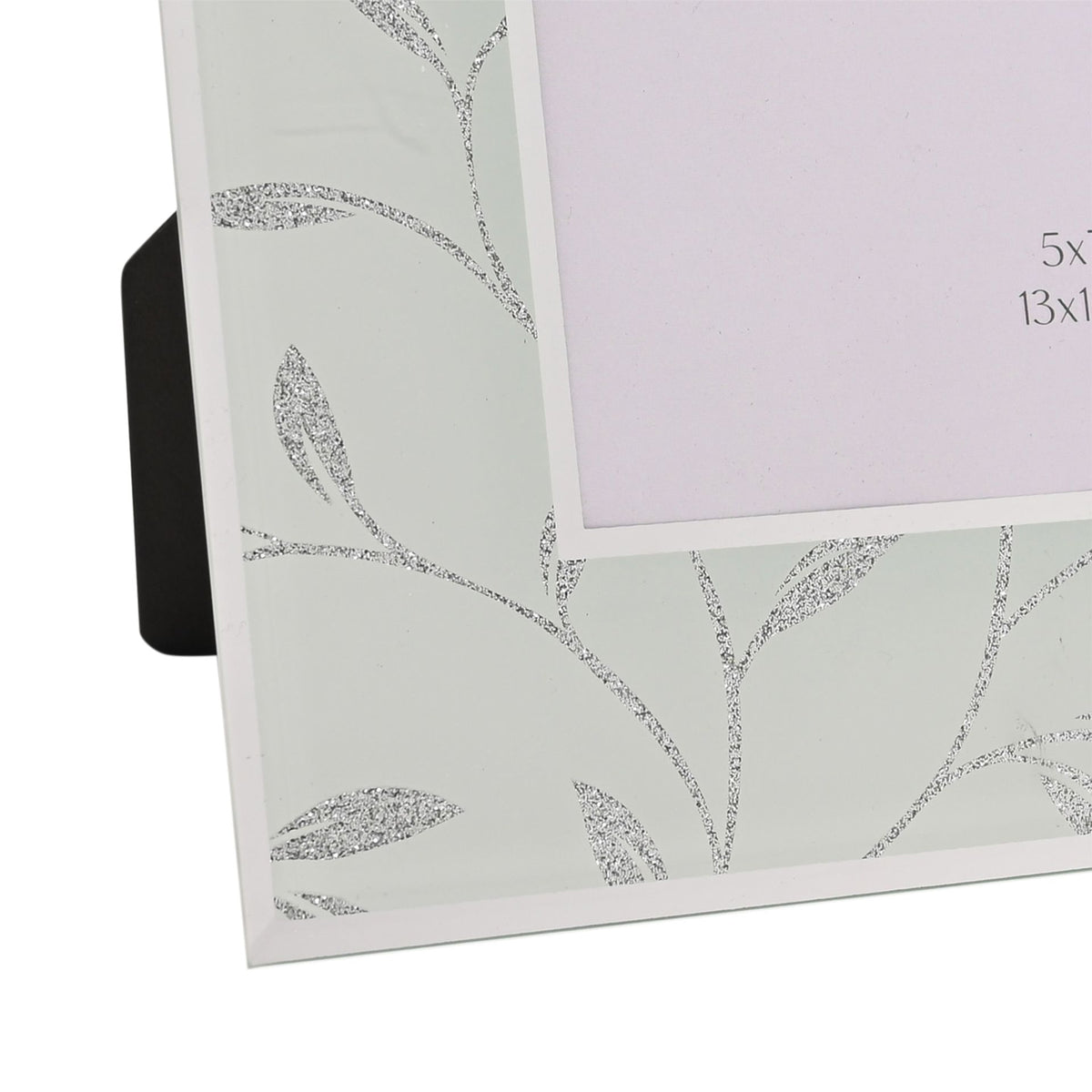 Hestia Glitter Leaf Design Photo Frame 5" x 7"
