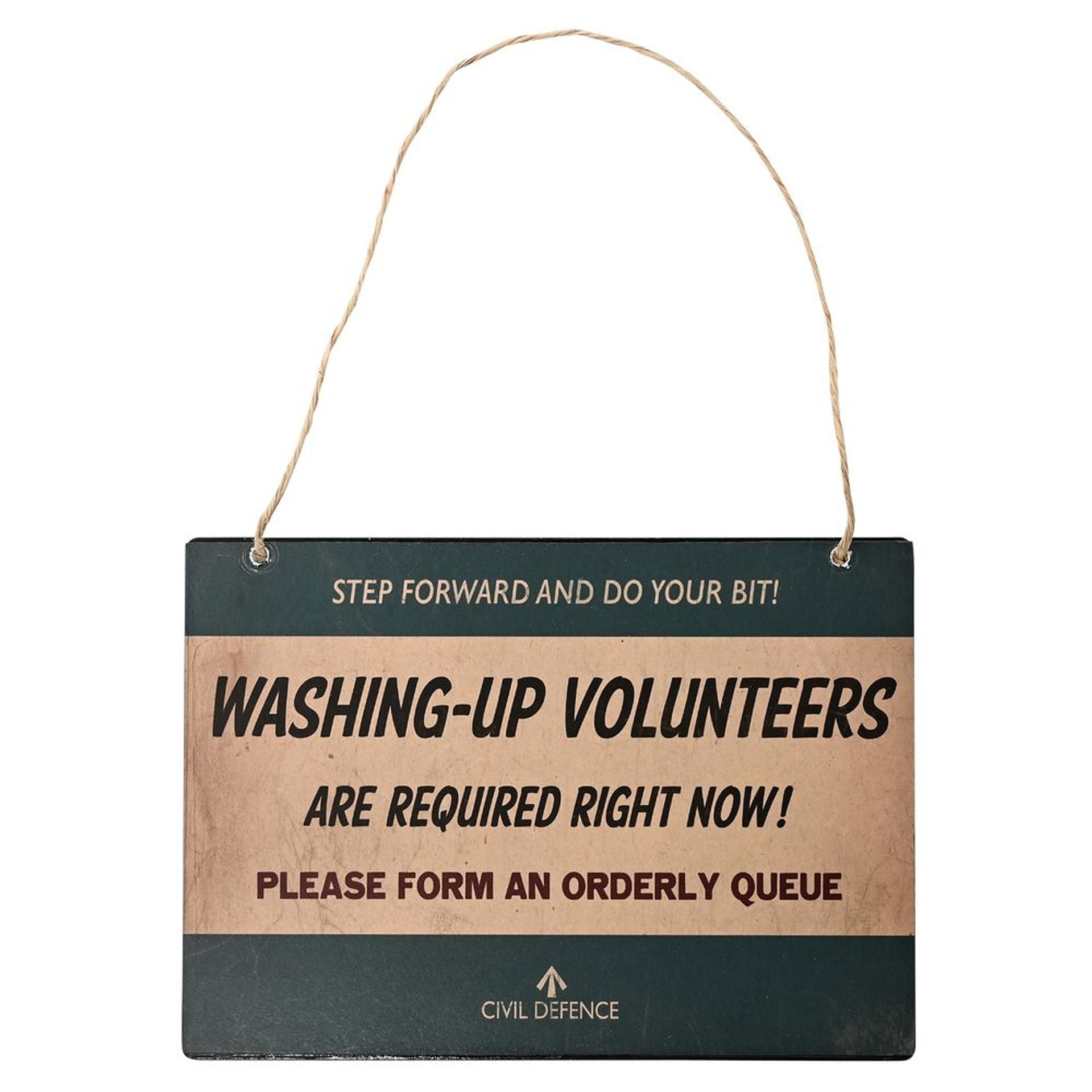 Civil Defence Washing Up Wall Plaque