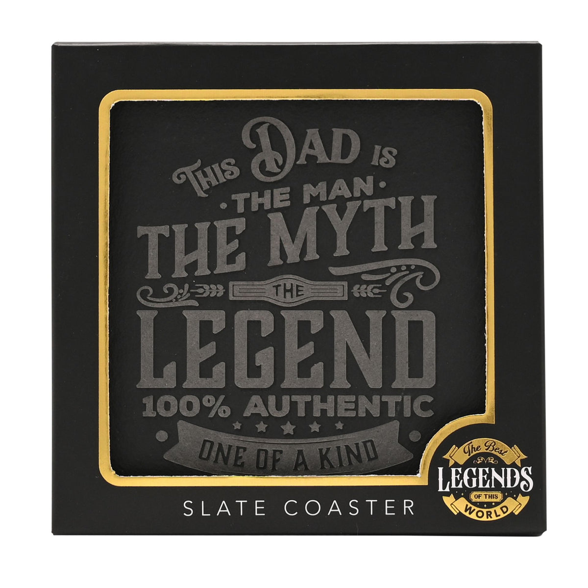 Harvey Makin Legend Slate Coaster - Dad